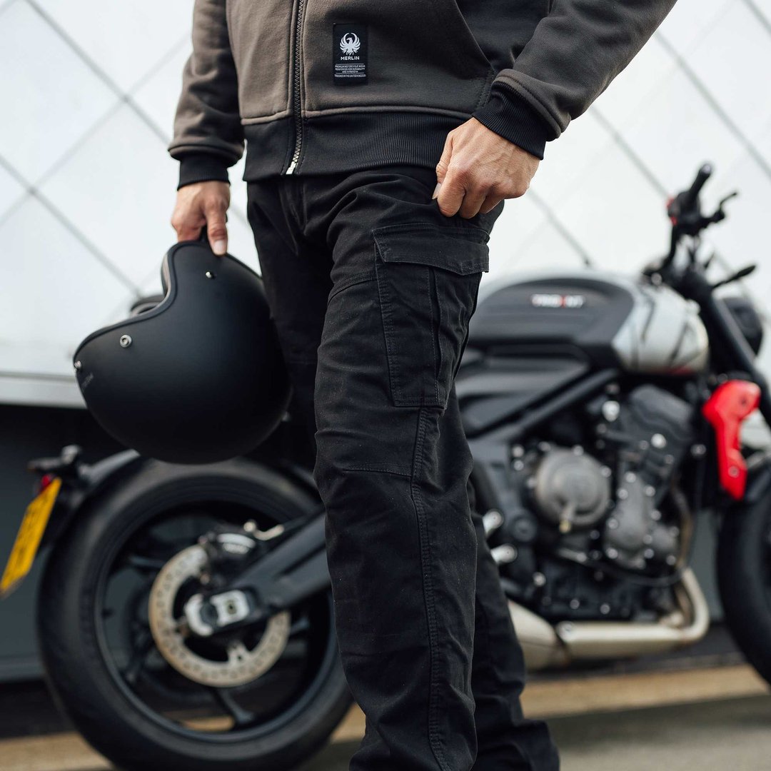 Merlin Remy 2 D3O Cargo Motorfiets textiel broek Zwart 32 Figuur 8