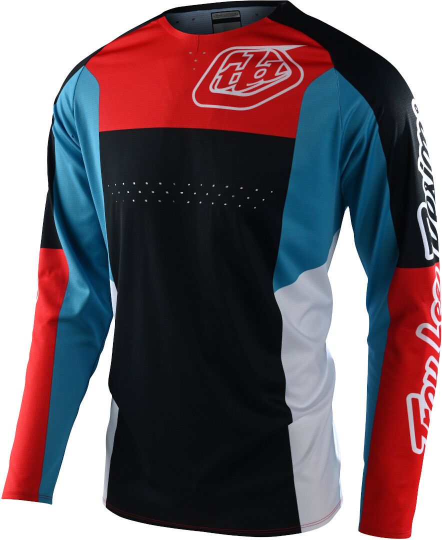 Troy Lee Designs SE Pro Quattro Motocross Jersey svart/röd/blå S Figur 1