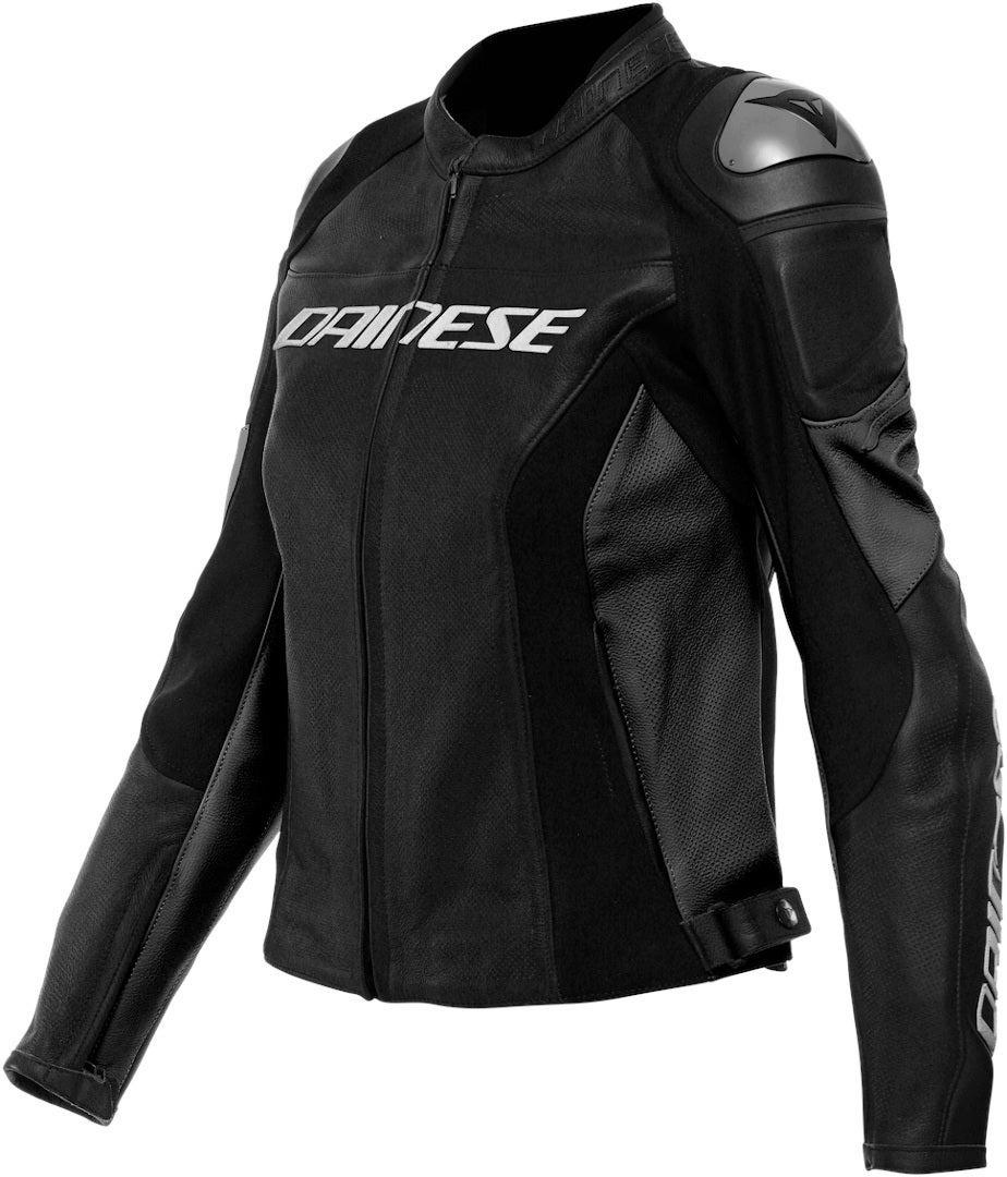 Dainese Racing 4 Perforeret Damer Motorcykel læderjakke Sort 42 Figur 2