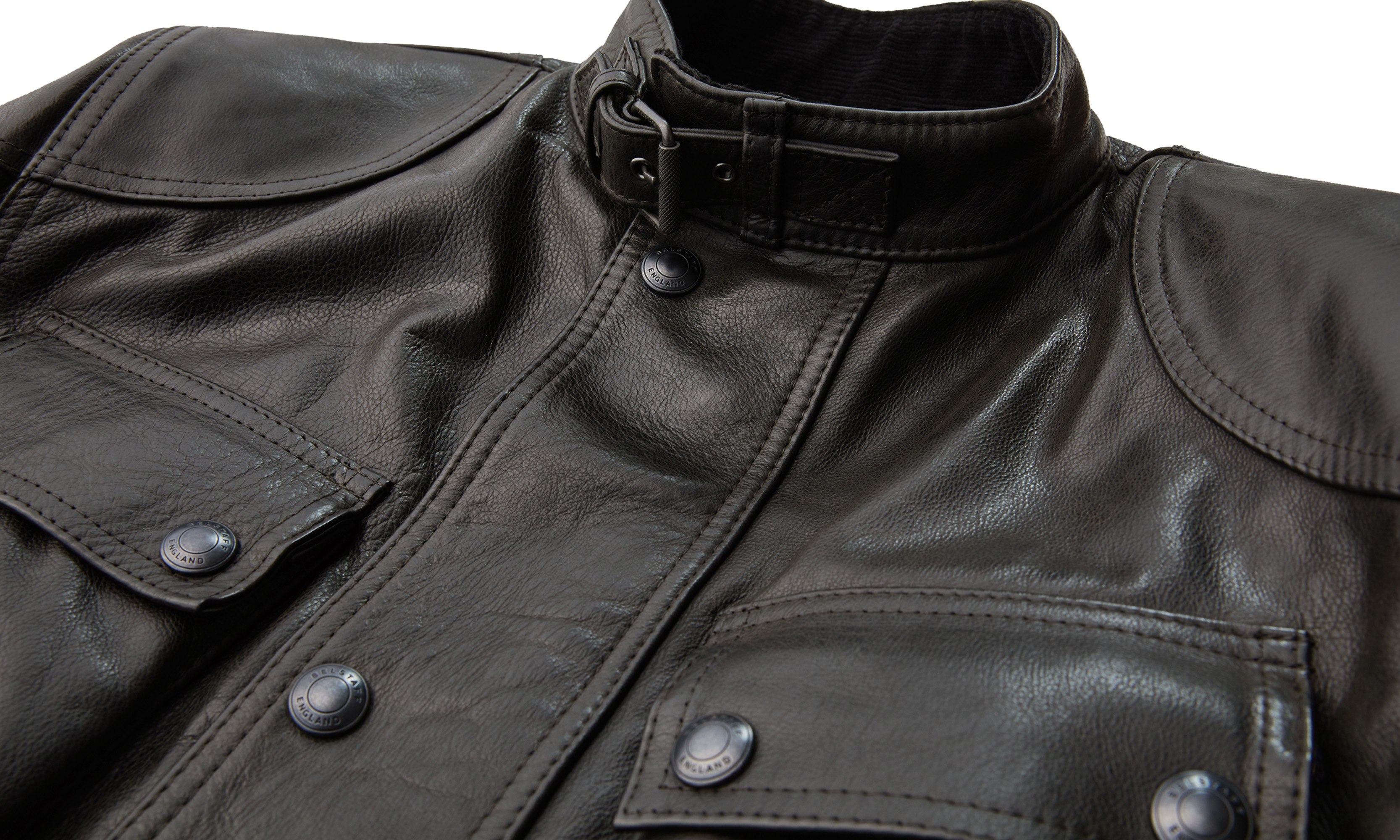 Belstaff Trialmaster Motorrad Lederjacke schwarz S Abbildung 2