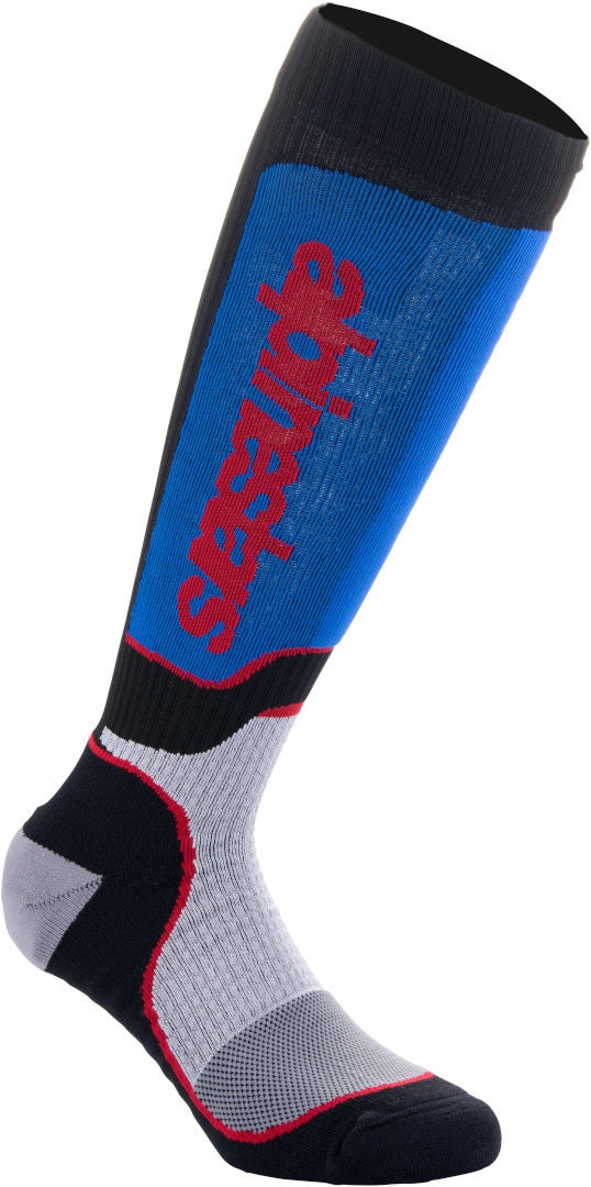 Alpinestars Plus Calze Motocross nero/rosso/blu L Figura 1