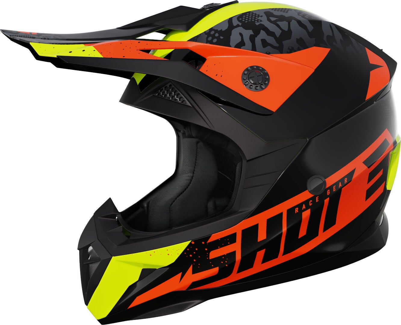 Shot Pulse Airfit Motocross Helmet black/neon-yellow S (55/56) Figure 1