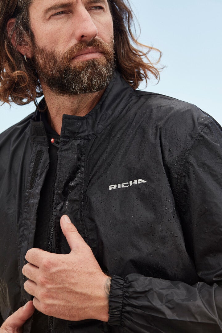 Richa Aquaguard Motorcycle Rain Jacket black XL Figure 3