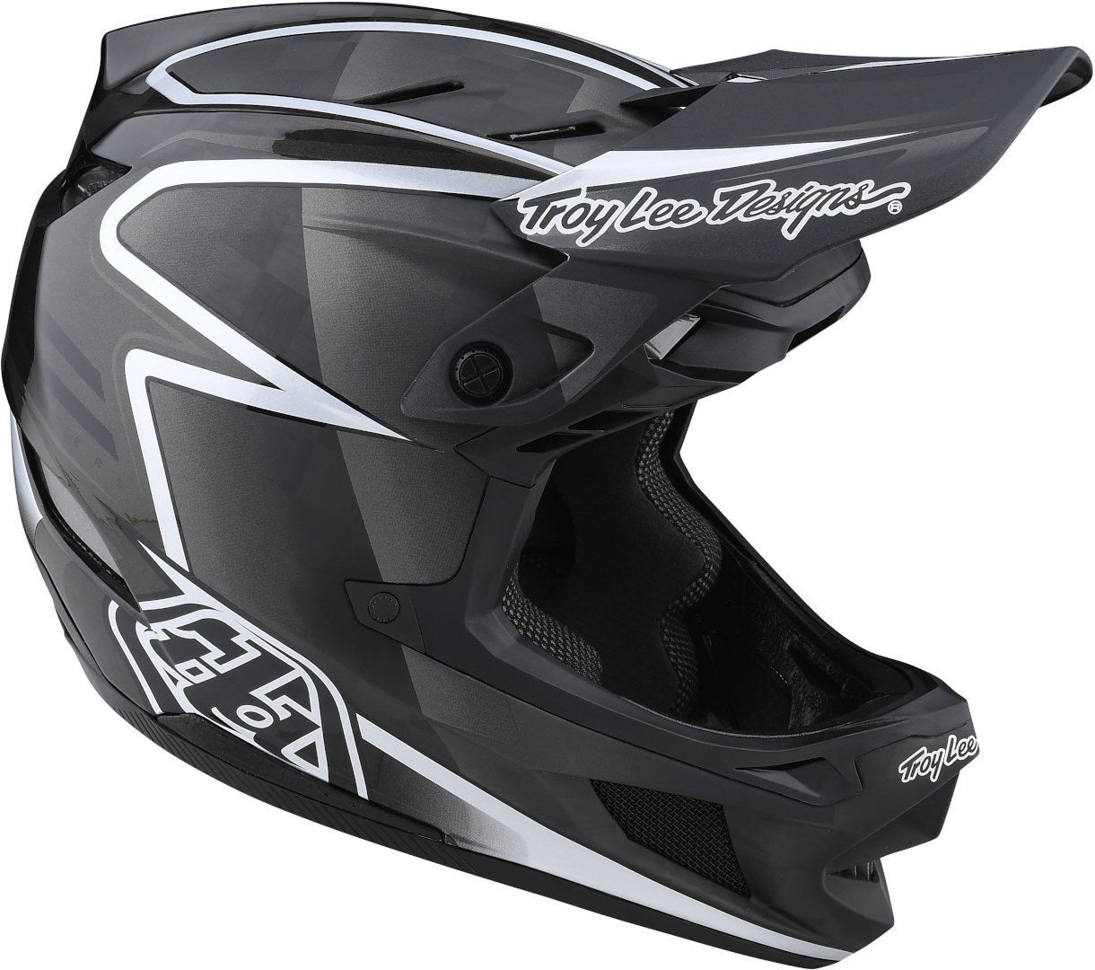 Troy Lee Designs D4 Carbon Lines Casco Downhill nero/grigio M (57/58) Figura 3