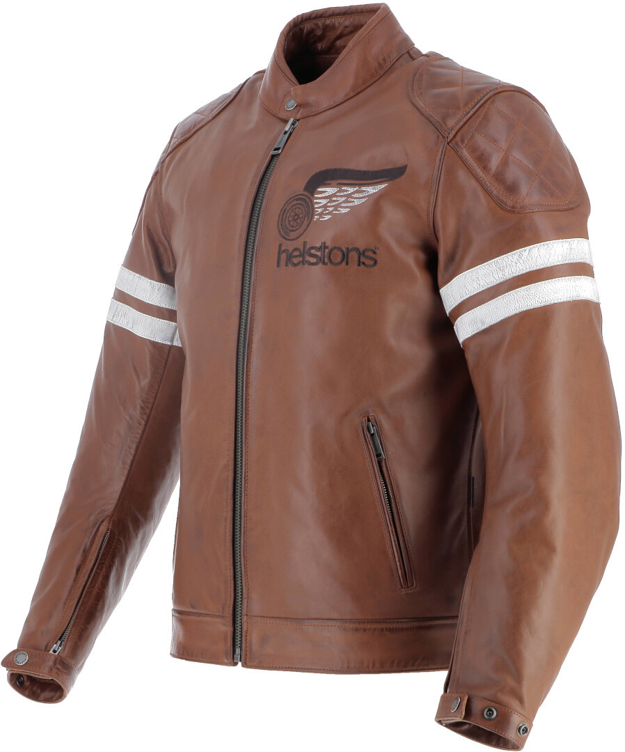 Helstons Jake Speed Motorcycle Leather Jacket brown 4XL Figure 4
