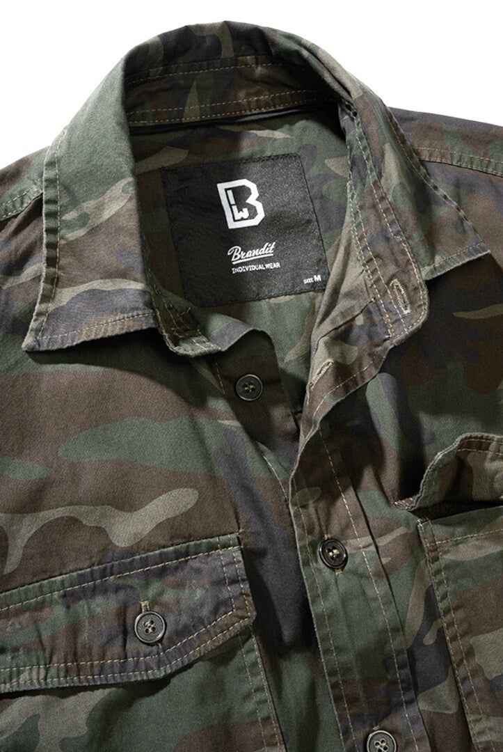 Brandit SlimFit Hemd woodland XL Abbildung 4