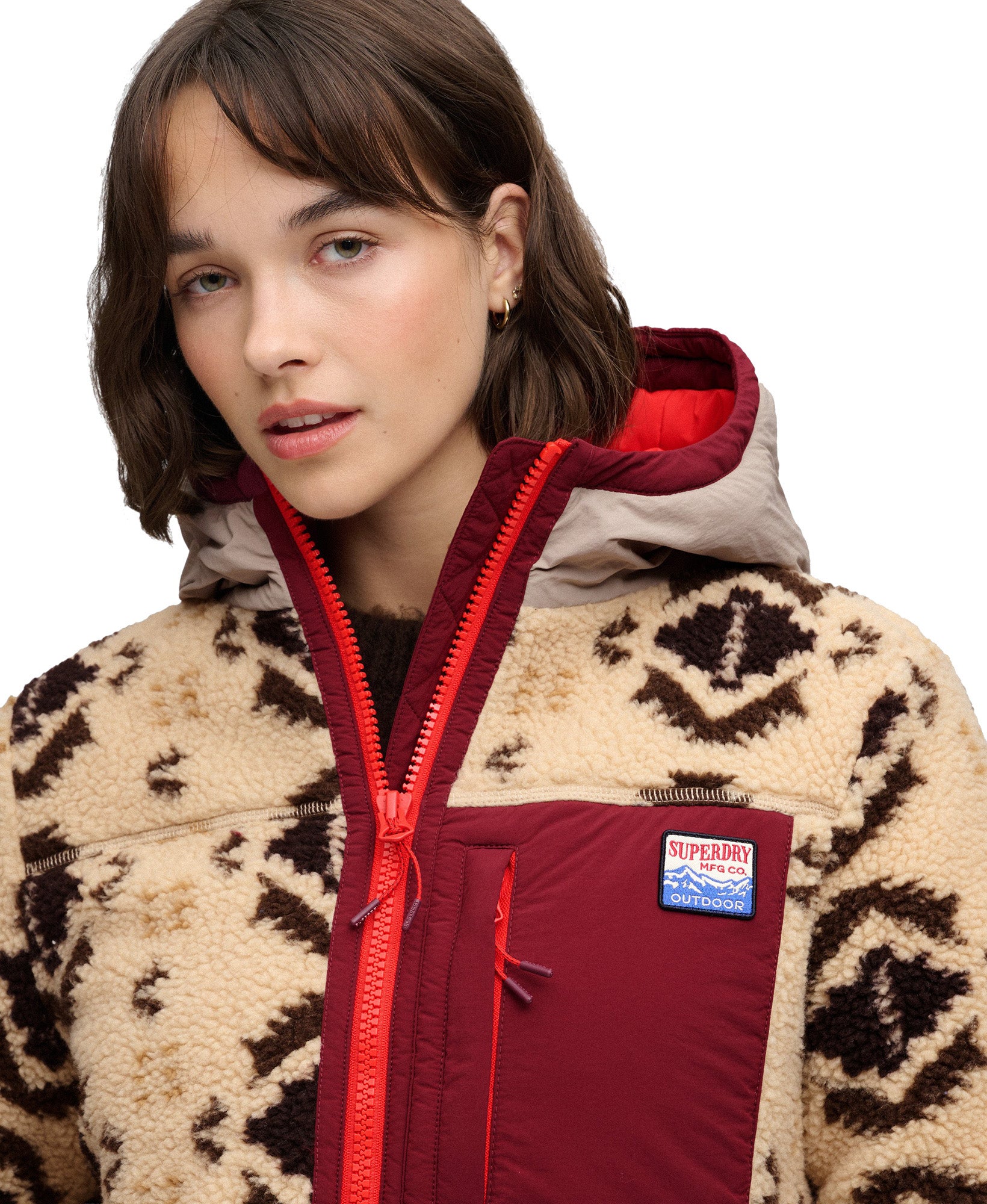 Superdry & Co Sherpa Jacquard Fleece Дамско хибридно яке M Фигура 3