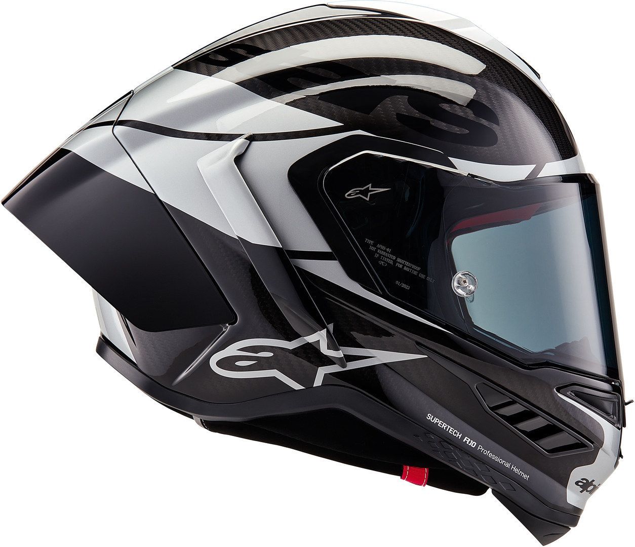 Alpinestars Supertech R10 Element Carbon Helm schwarz/silber M (57/58) Abbildung 4