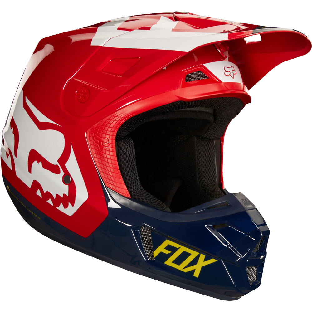 FOX V2 Preme Casco Motocross blu/rosso/bianco L (59/60) Figura 1