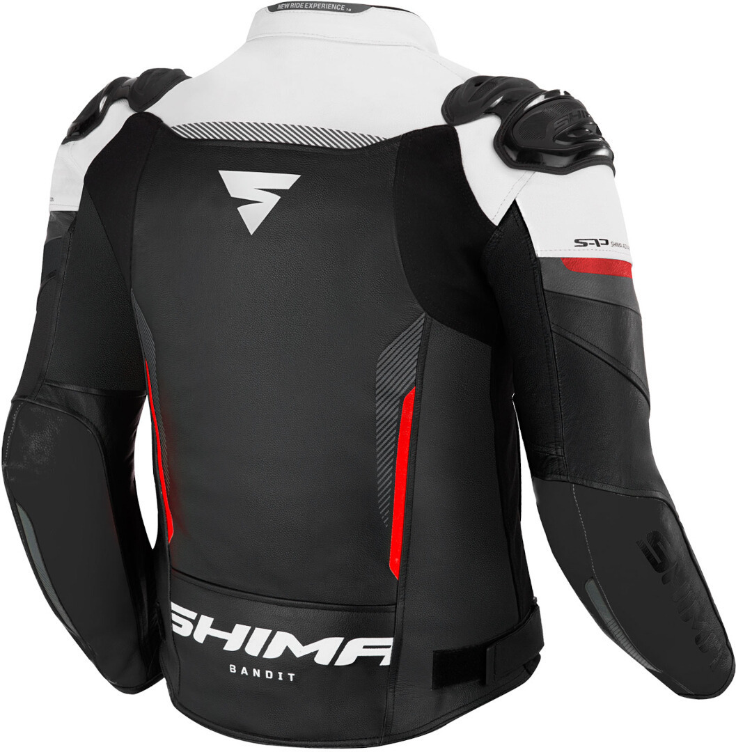 SHIMA Bandit Motorrad Lederjacke schwarz/rot/weiß 58 Abbildung 2