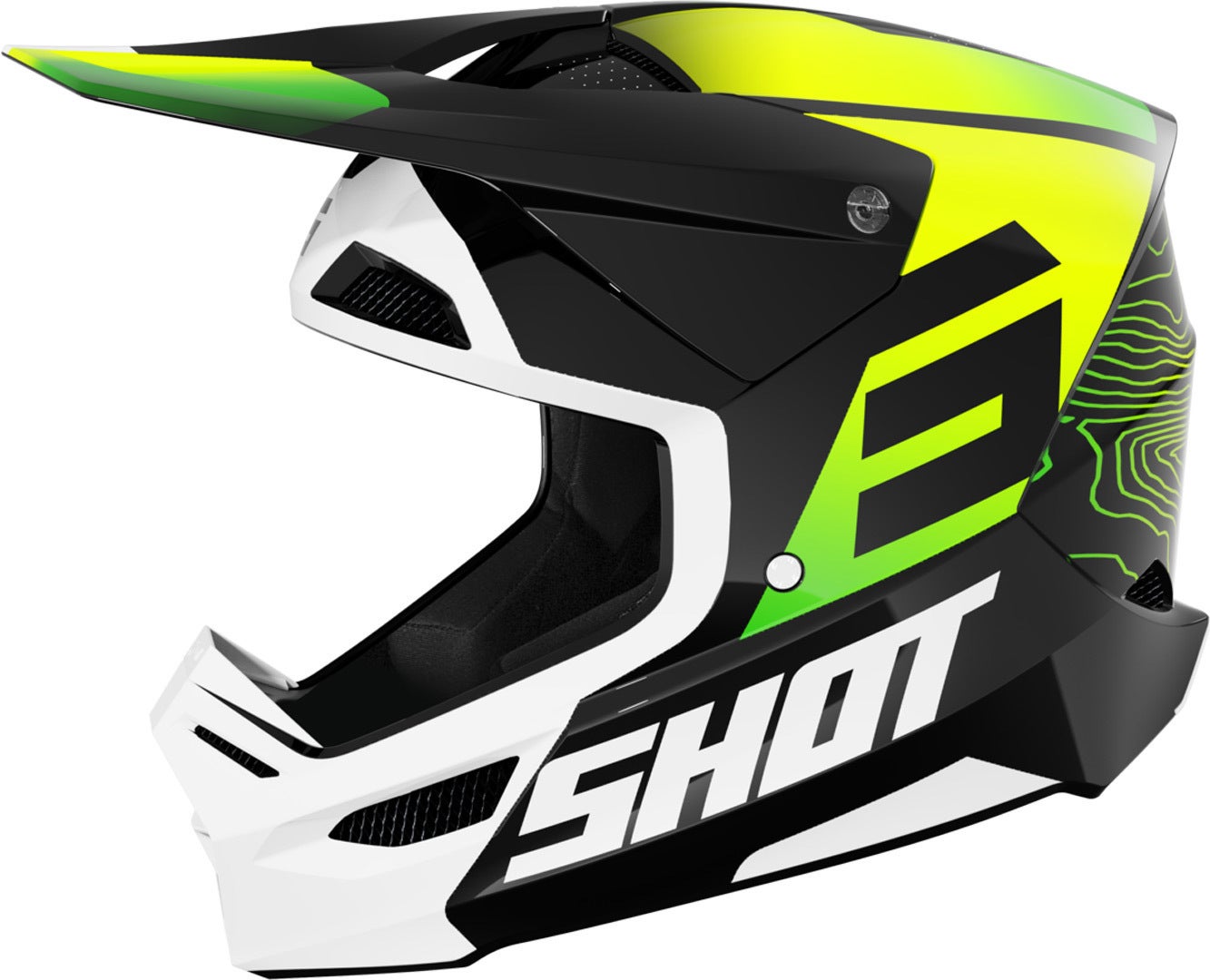 Shot Furious Apex Motorcross Helm Geel/Groen M (57/58) Figuur 1