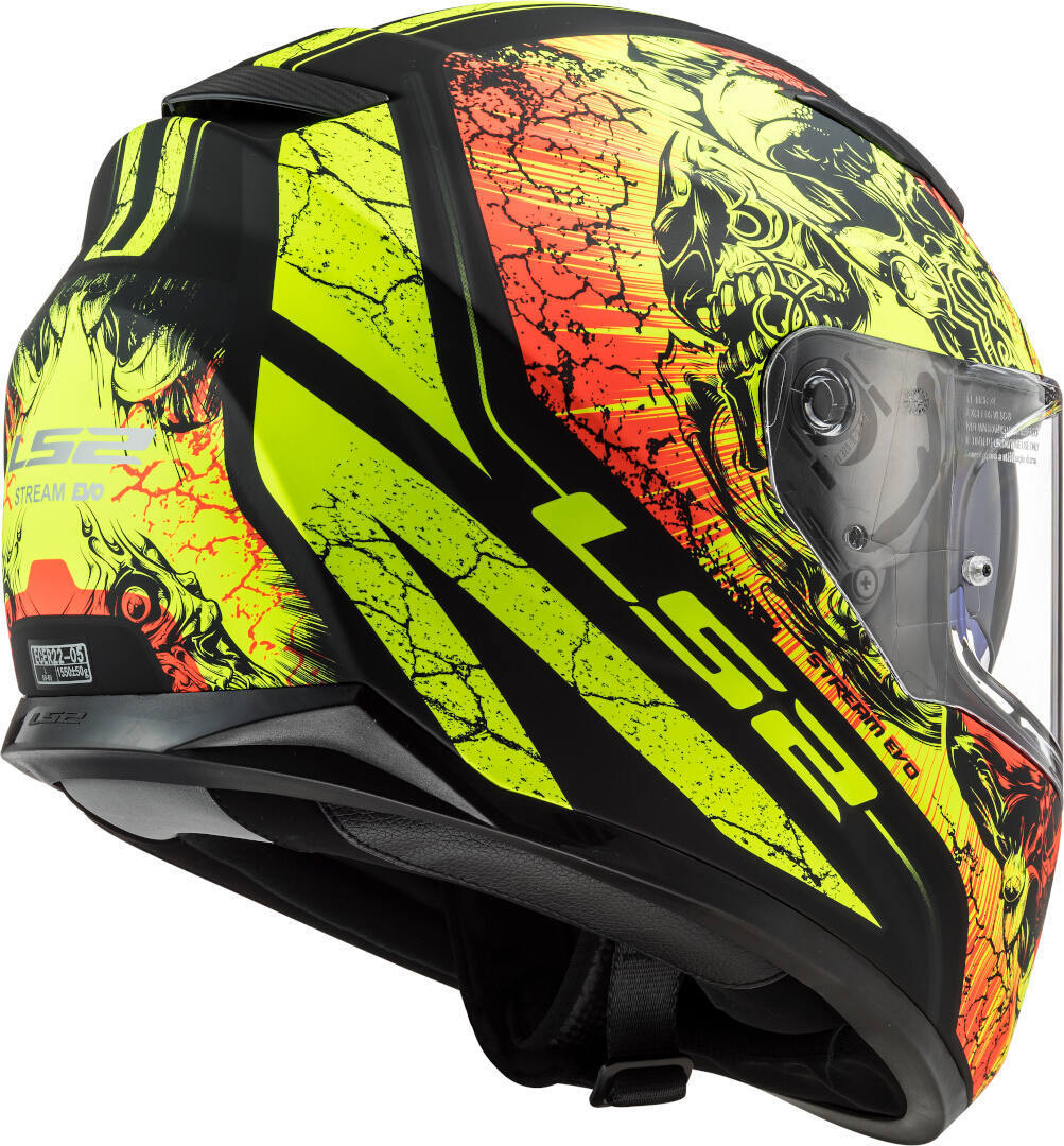 LS2 FF320 Stream Evo Throne Casque Noir mat/néon L (59/60) Figure 8