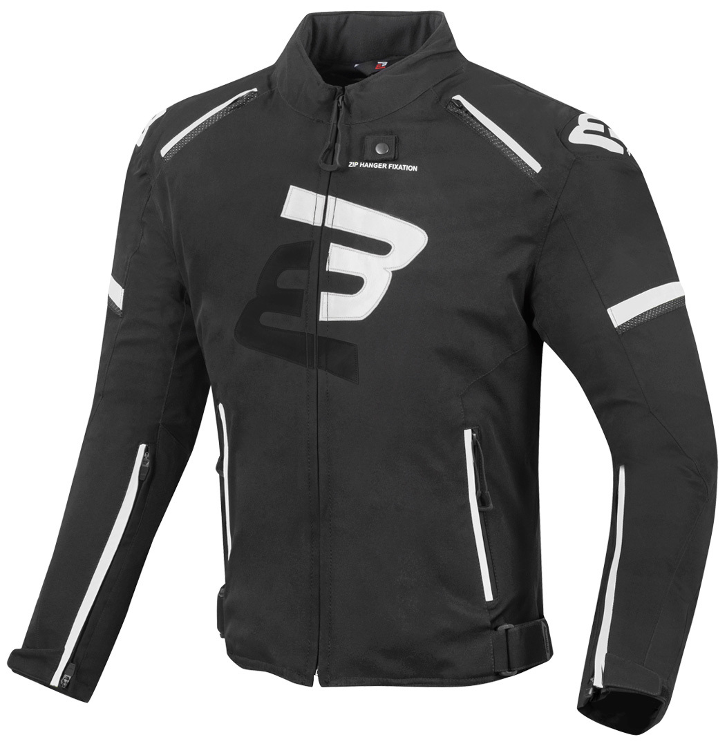 Bogotto Sparrow Waterproof Motorcycle Textile Jacket black/white S Figure 1