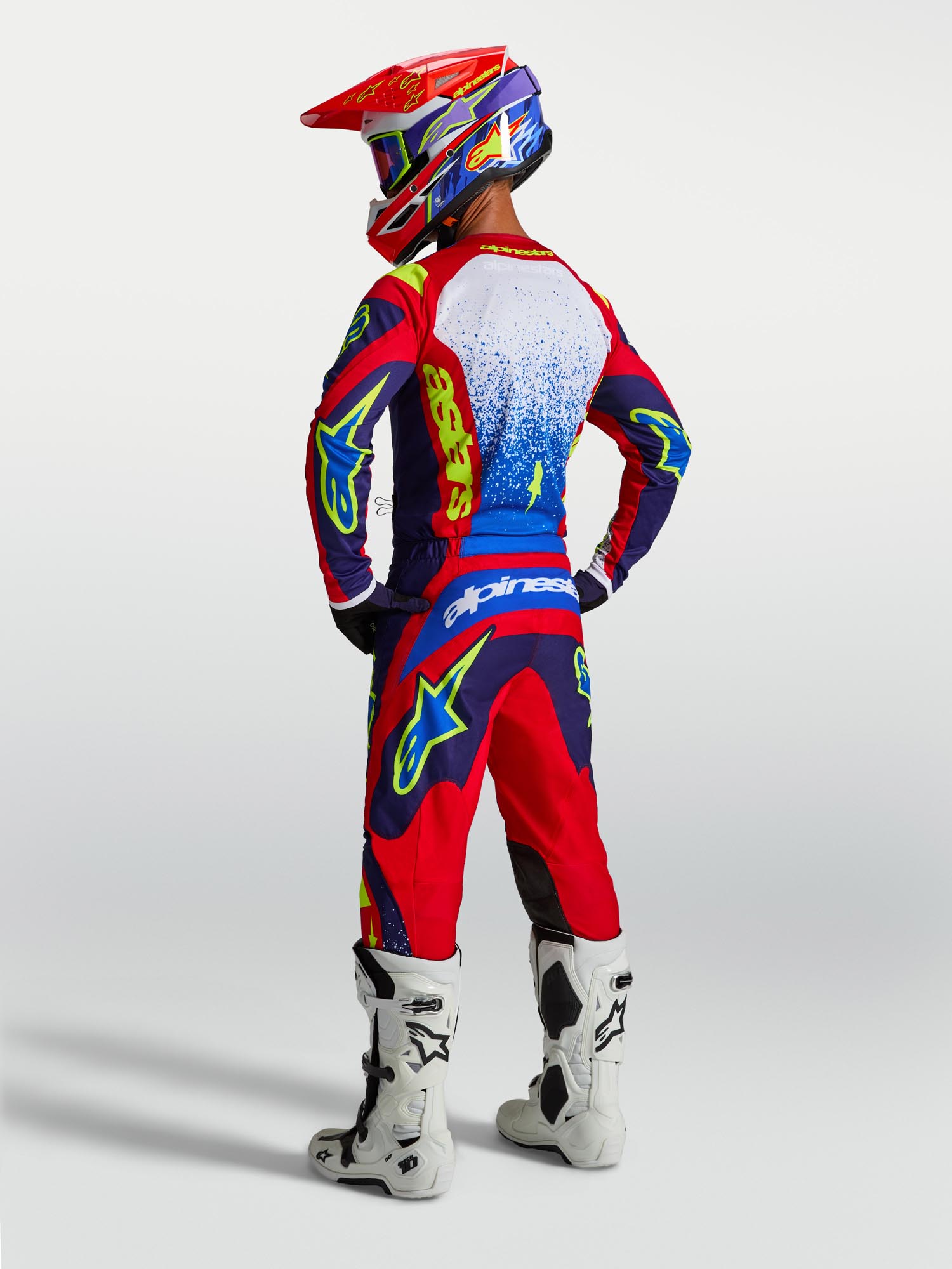 Alpinestars Fluid Drag モトクロスパンツ 青/赤/白 30 図7