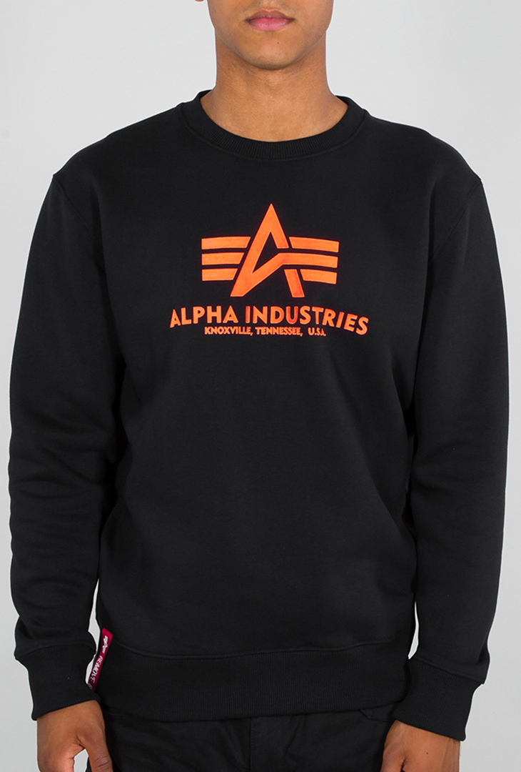 Alpha Industries Basic Camisola preto/laranja S Figura 1
