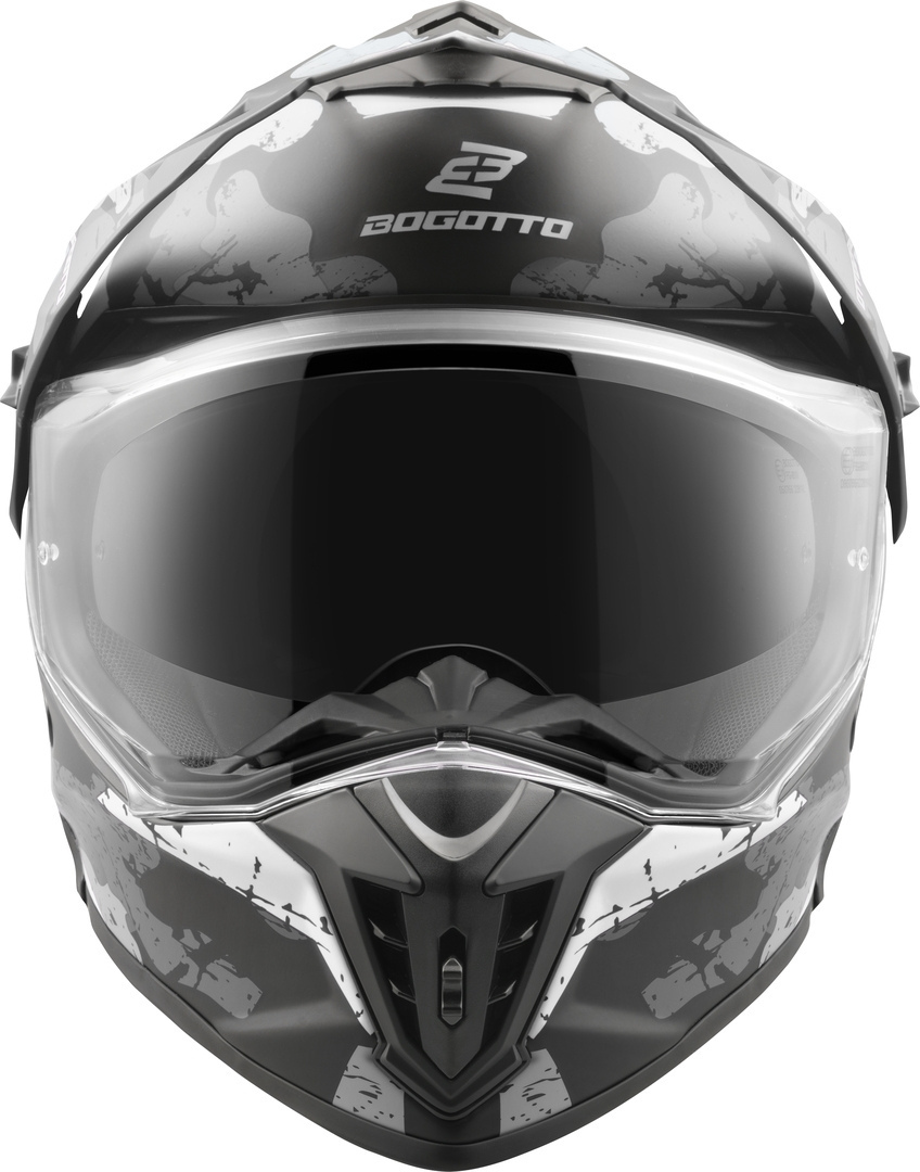 Bogotto FG-601 Sniper Cască Enduro din fibră de sticlă Negru mat/gri M Figura 6