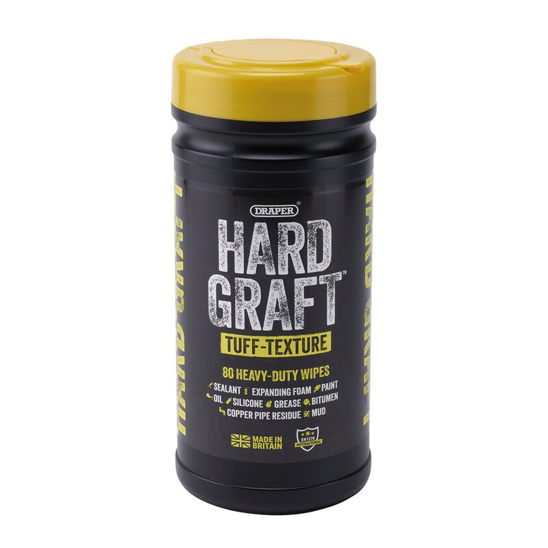 Draper Hard Graft Multifunctionele Tuff-Textuurdoekjes (Kuip van 80) Figuur 1