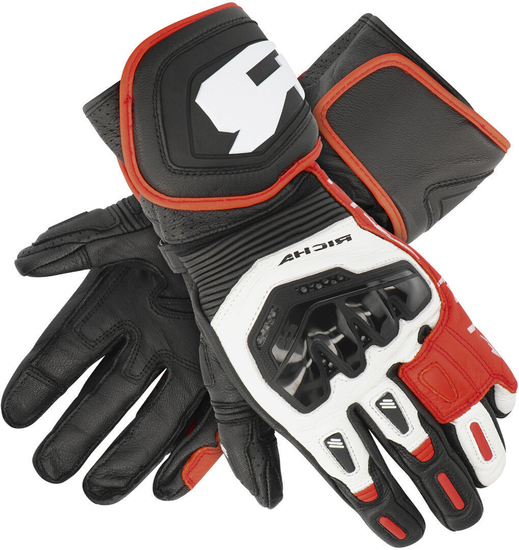 Richa Stradale Motorcycle Gloves black/red/white M Figure 5