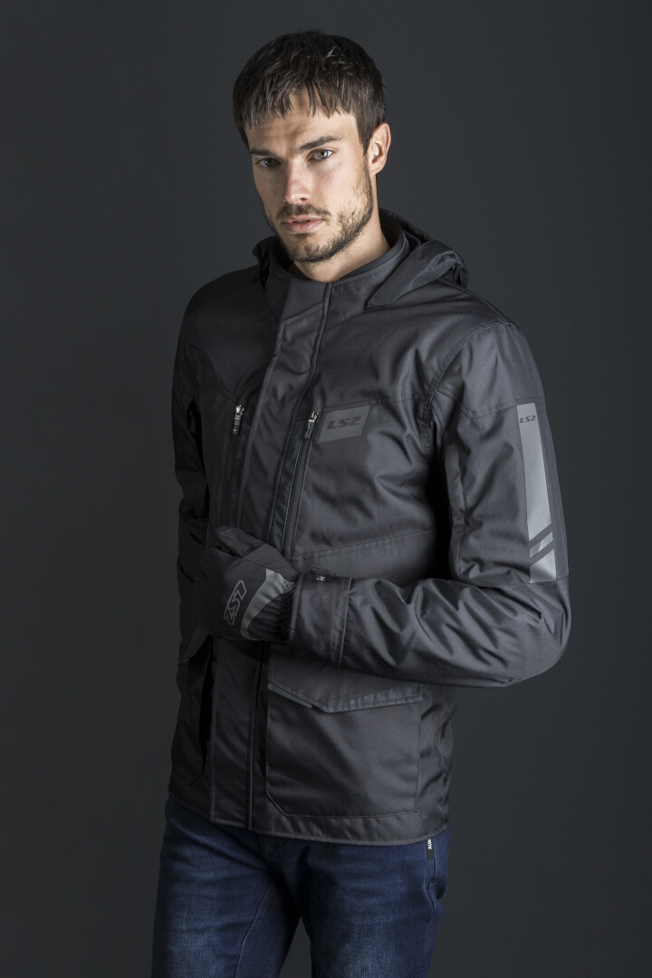 LS2 Metropolis Evo Veste textile de moto imperméable noir M Figure 4