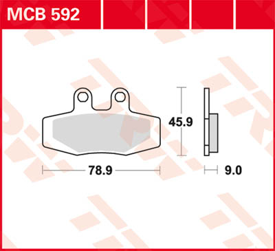 TRW Lucas Bremsbelag MCB592 Figur 1