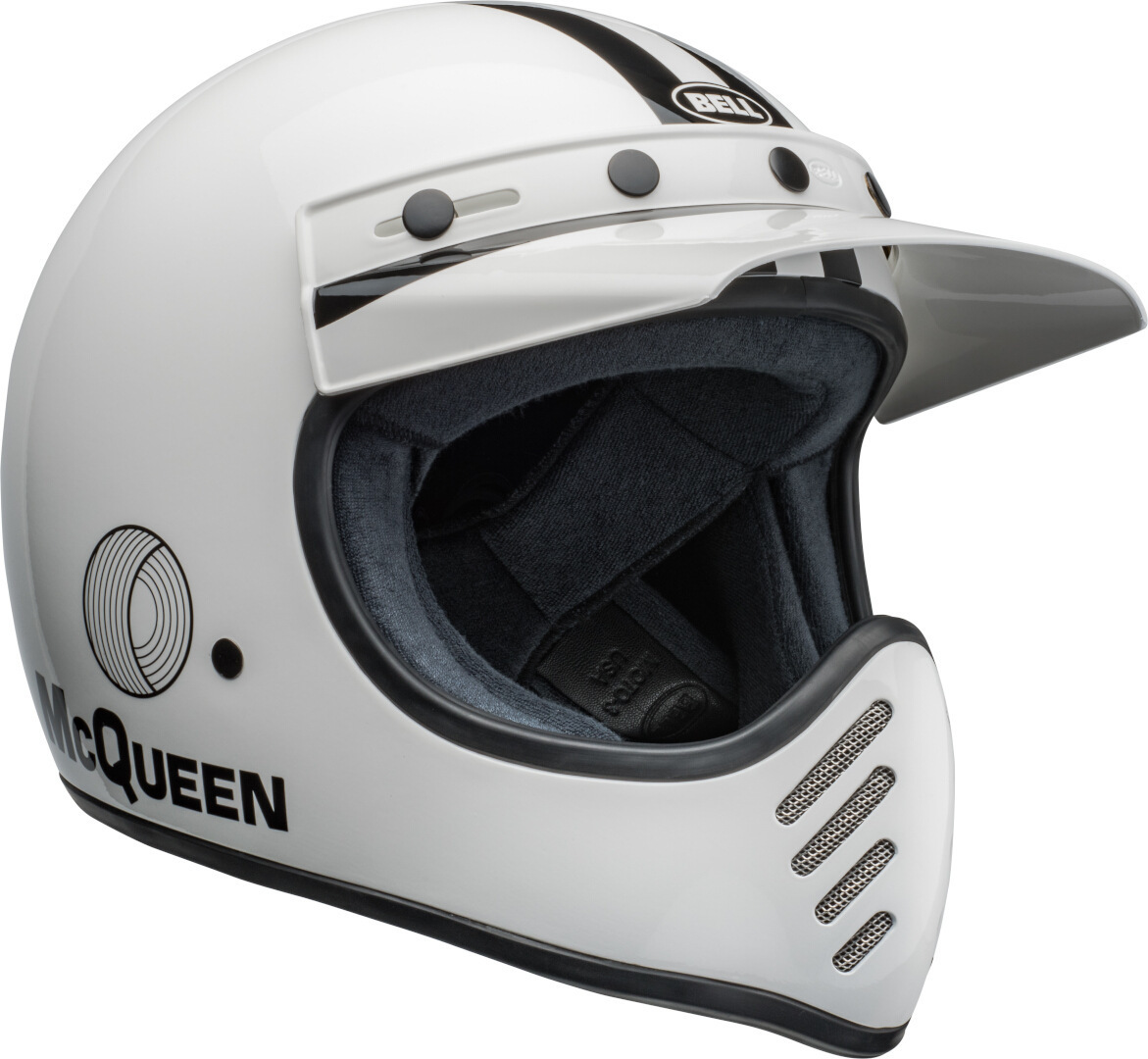 Bell Moto-3 Steve McQueen Motocross hjälm vit/svart S (55/56) Figur 2
