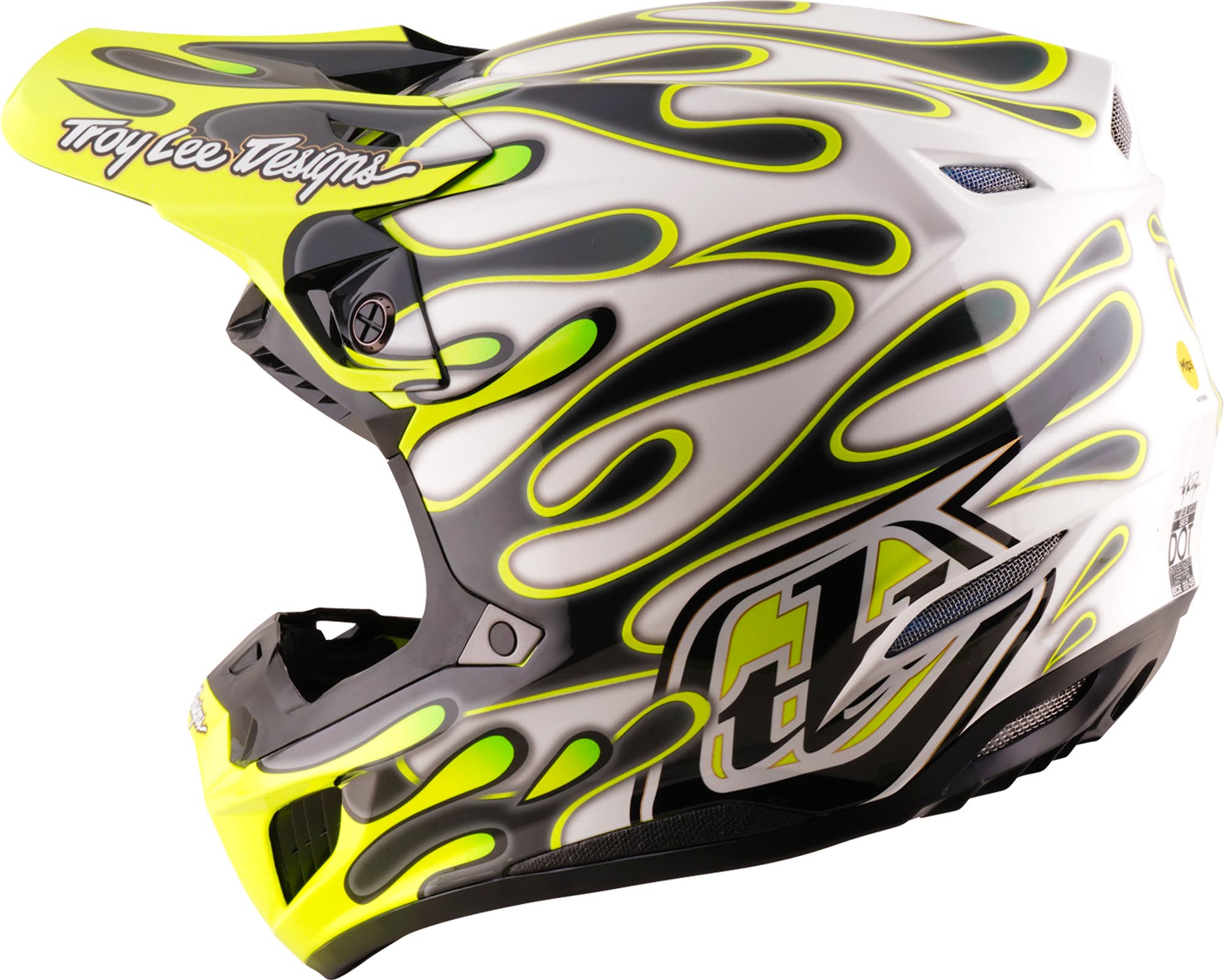 Troy Lee Designs SE5 Composite MIPS Overspray Neon Motokrosová prilba L (58/59) Obrázok 6