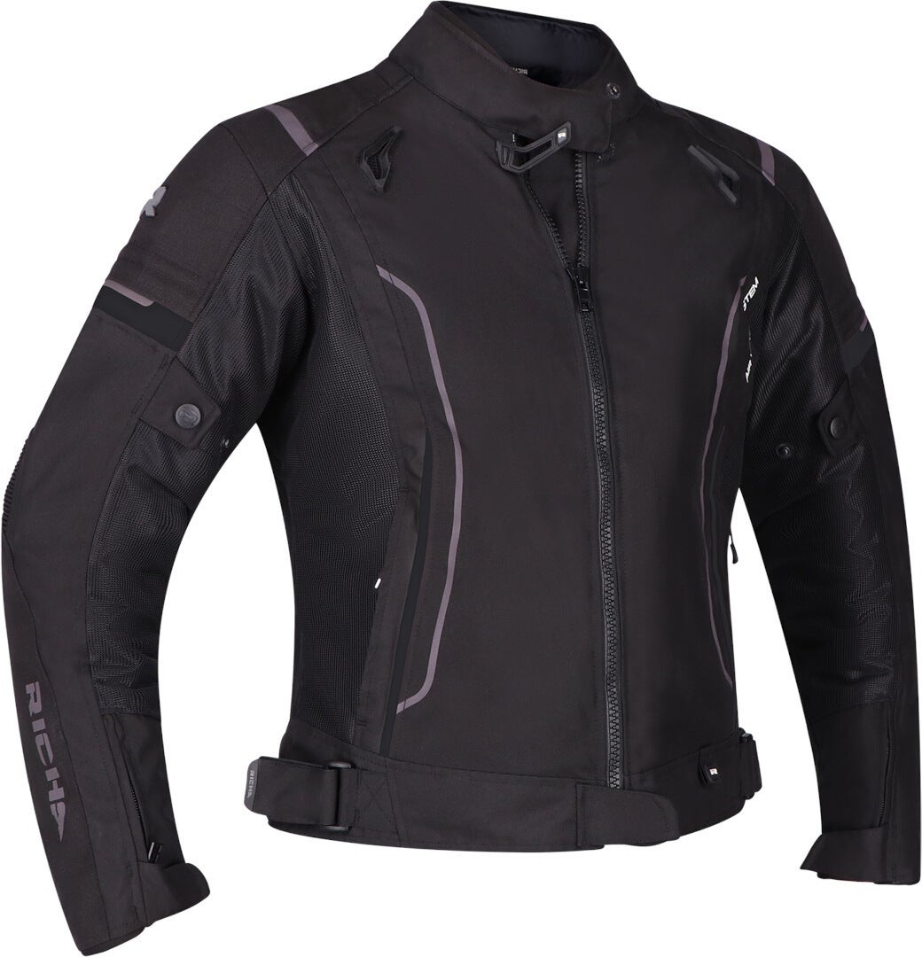 Richa Airstream 3 imperméable à l’eau dames moto textile veste noir 3XL Figure 1