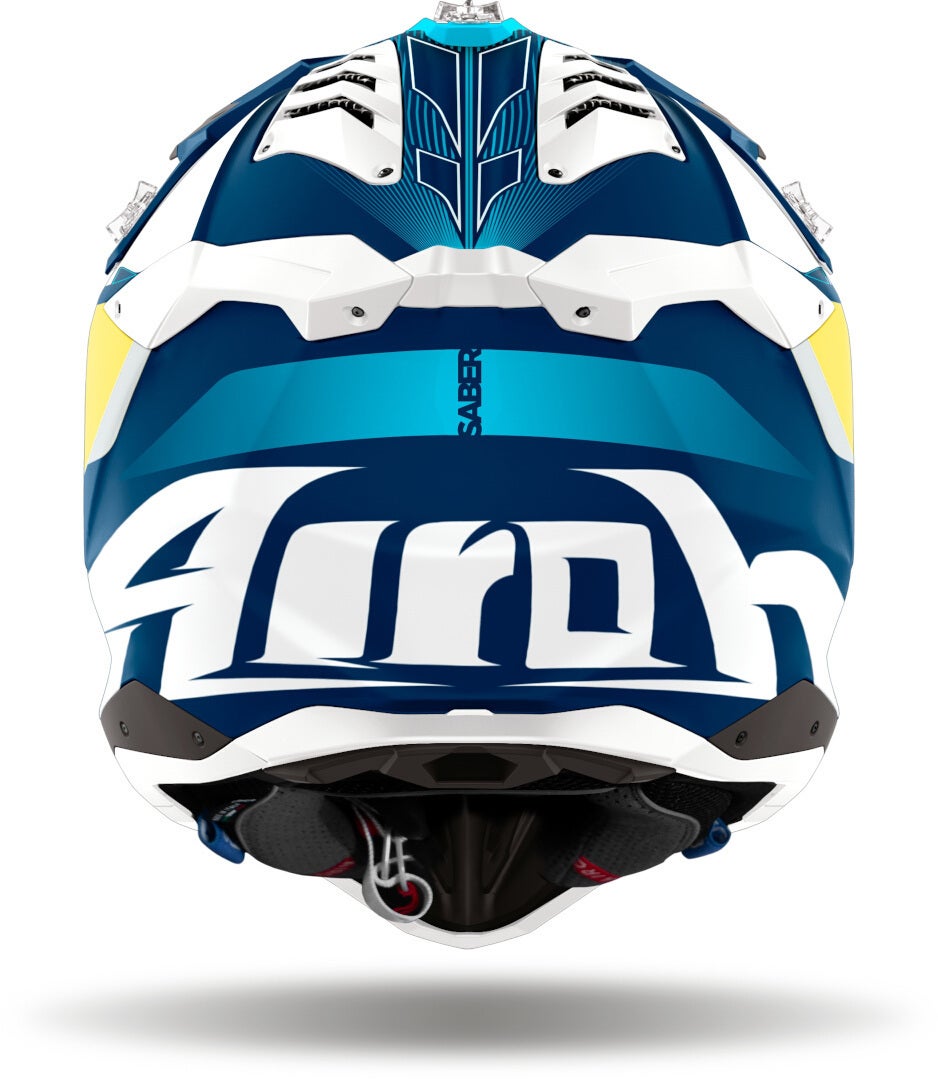 Airoh Aviator 3 Saber Motocross Helmet white/yellow/blue M (57/58) Figure 3
