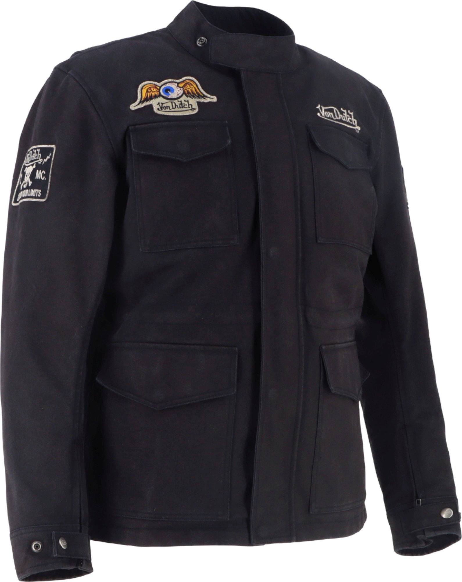 Von Dutch X Helstons Warrior Мотоциклетно текстилно яке черно L Фигура 3