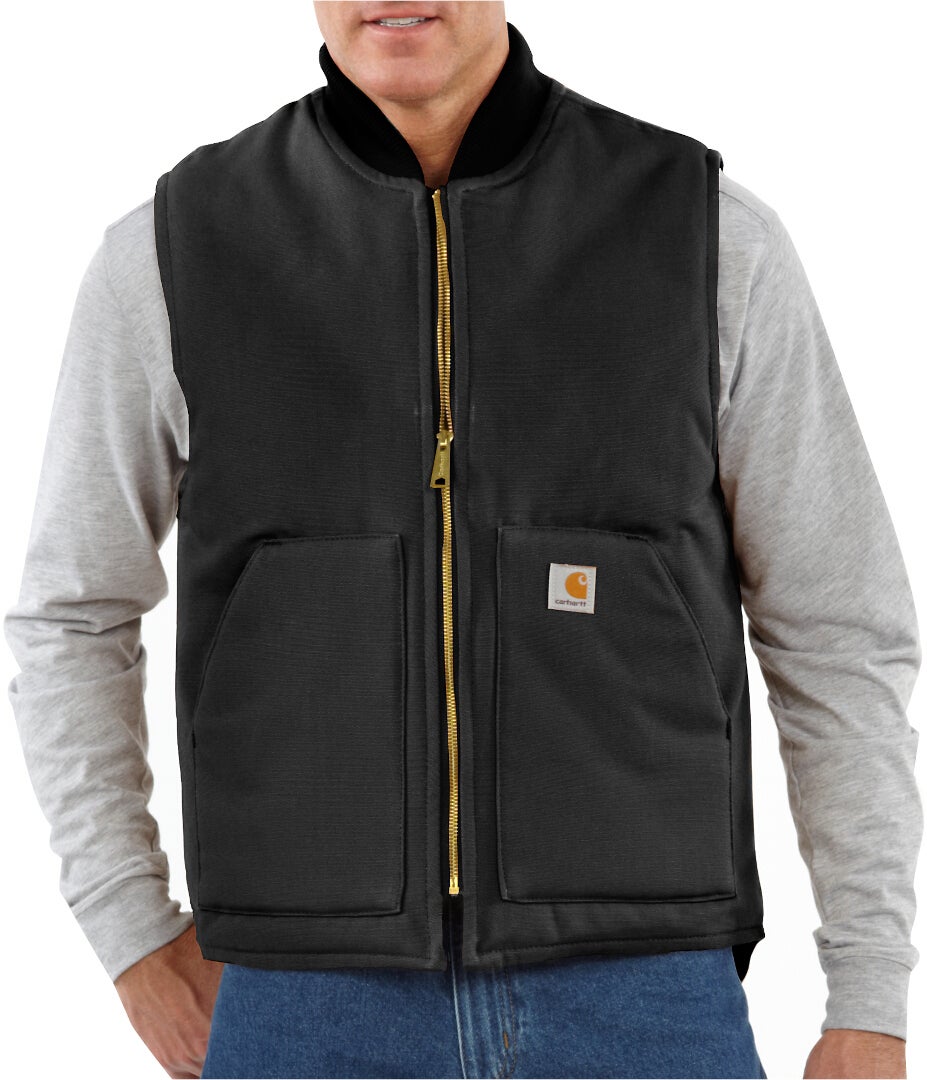 Carhartt Relaxed Fit Firm Duck Insulated Rib Collar Chaleco negro 3XL Figura 4