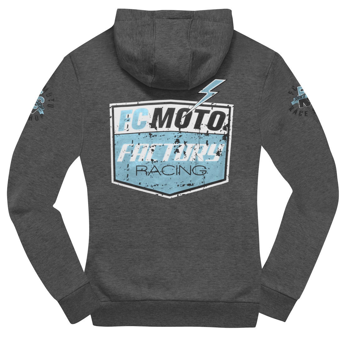 FC-Moto Effortless Dame Zip Hettegenser grå/blå M Figur 2