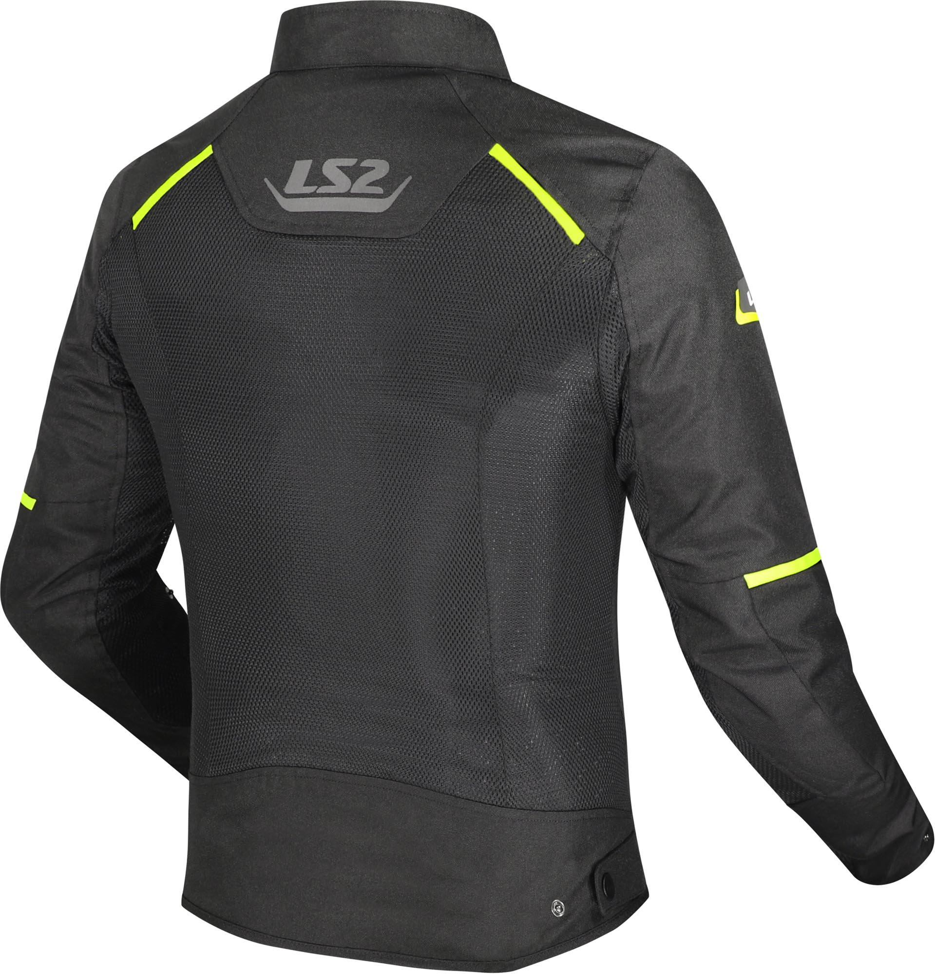 LS2 Breeze Motorcycle Textile Jacket black/yellow M Figure 2