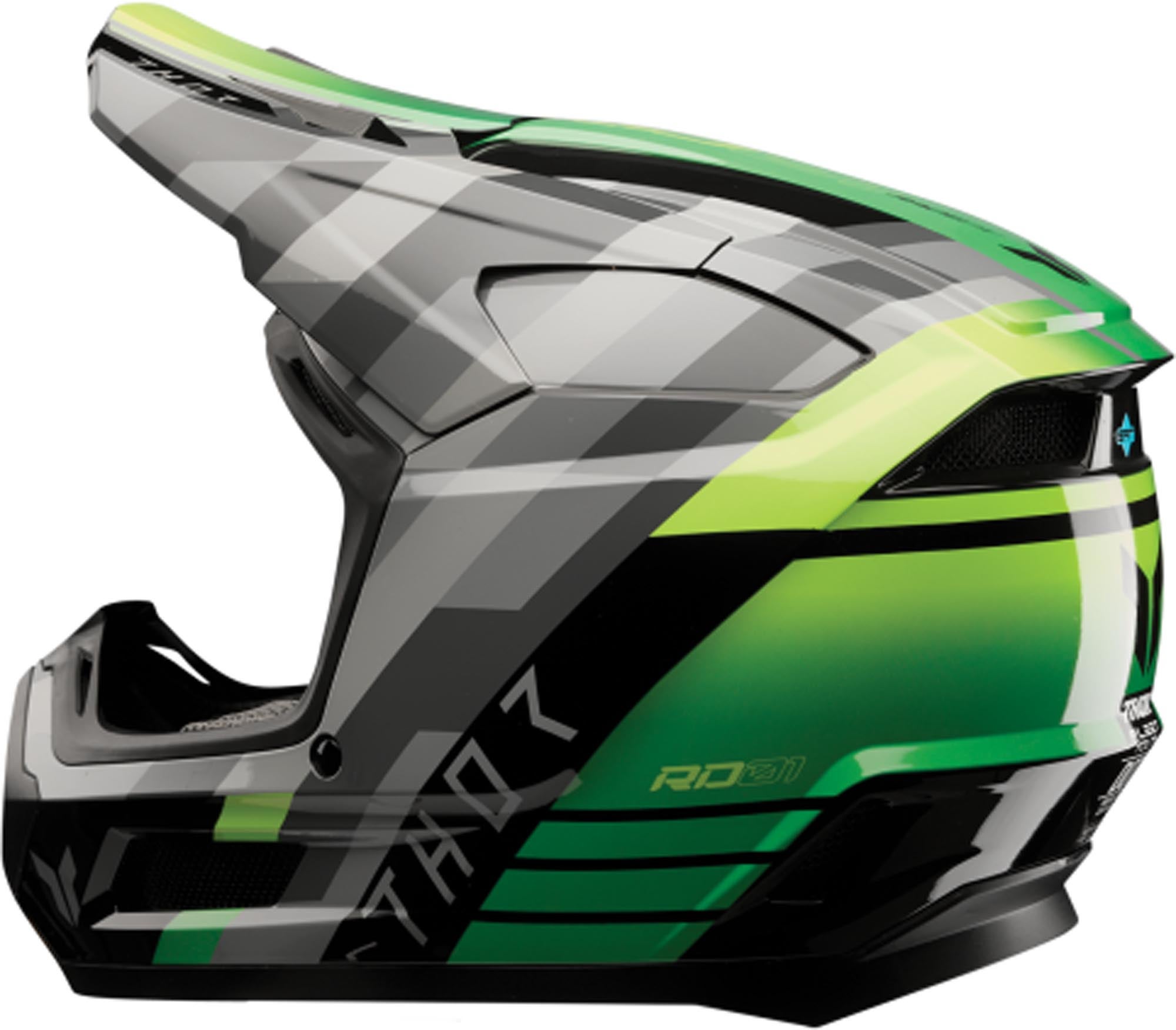 Thor Fleet Camber Motocross Helm schwarz/grün XL (61/62) Abbildung 2