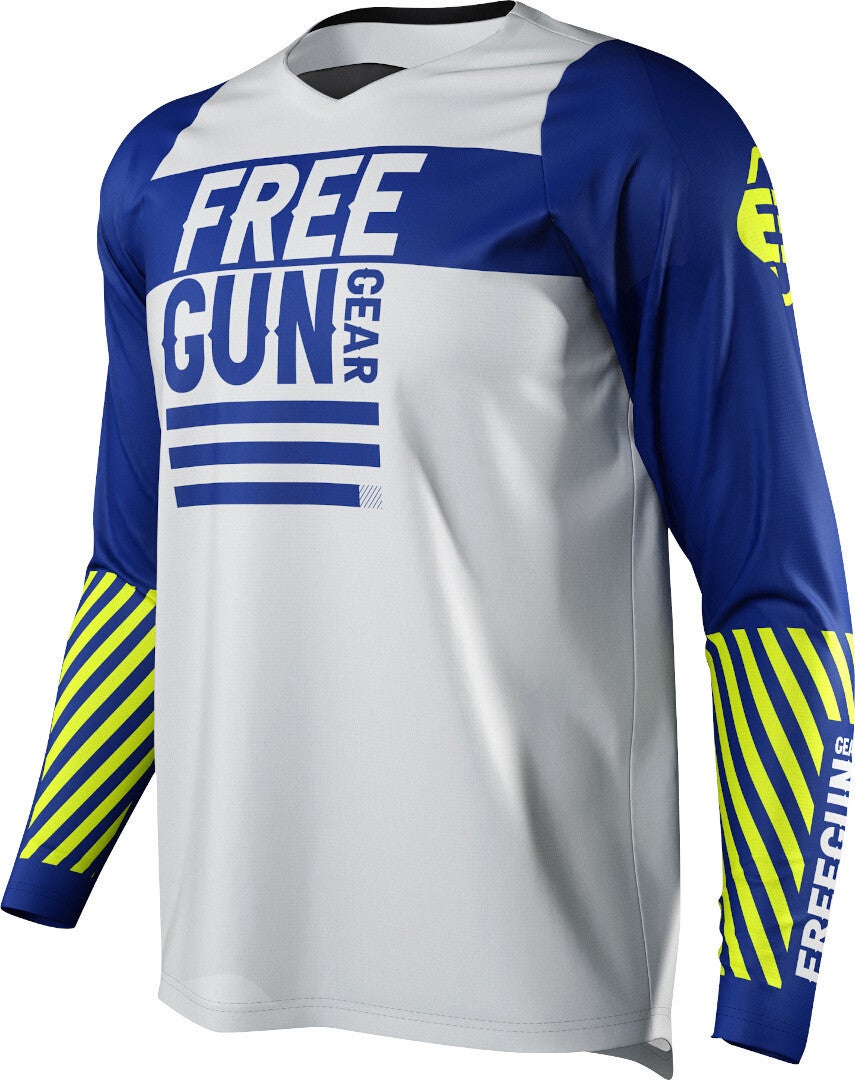 Freegun Devo Danger Motocross Jersey blå/hvid XXL Figur 1