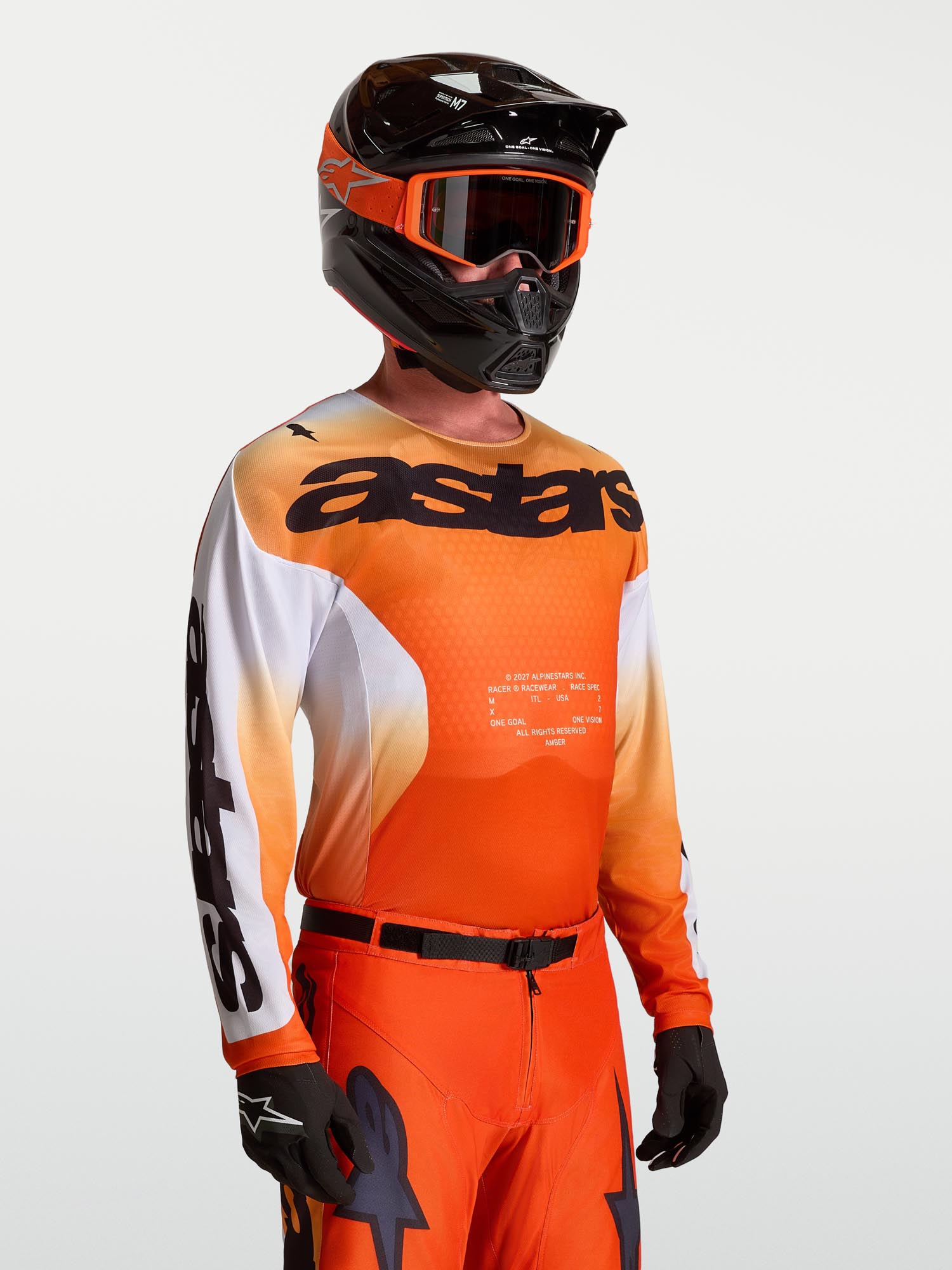 Alpinestars Racer Amber Motocrosstrøje sort/rød/lilla M Figur 4