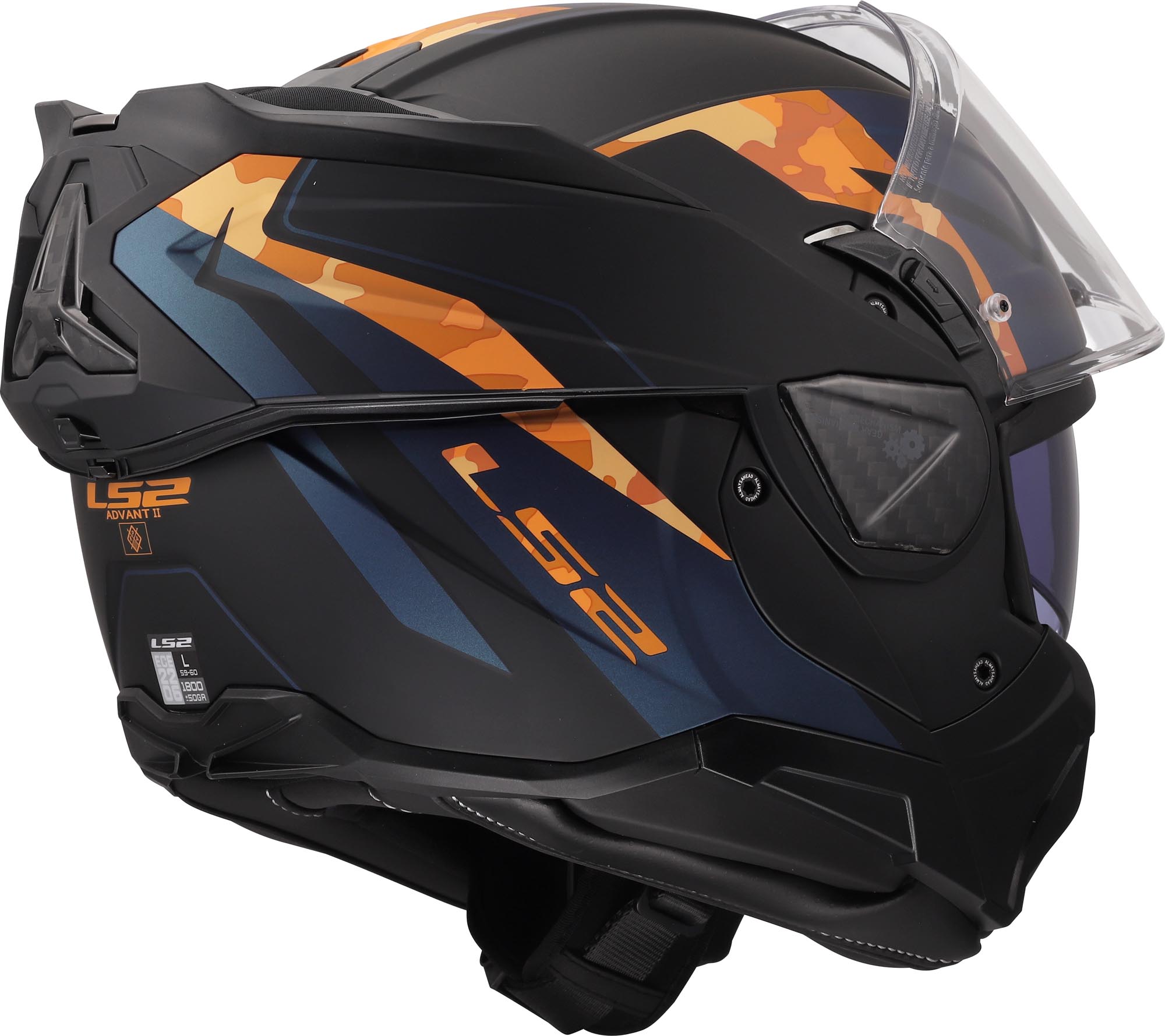 LS2 FF910 Advant II Glide Klapphelm schwarz/orange M (57/58) Abbildung 13
