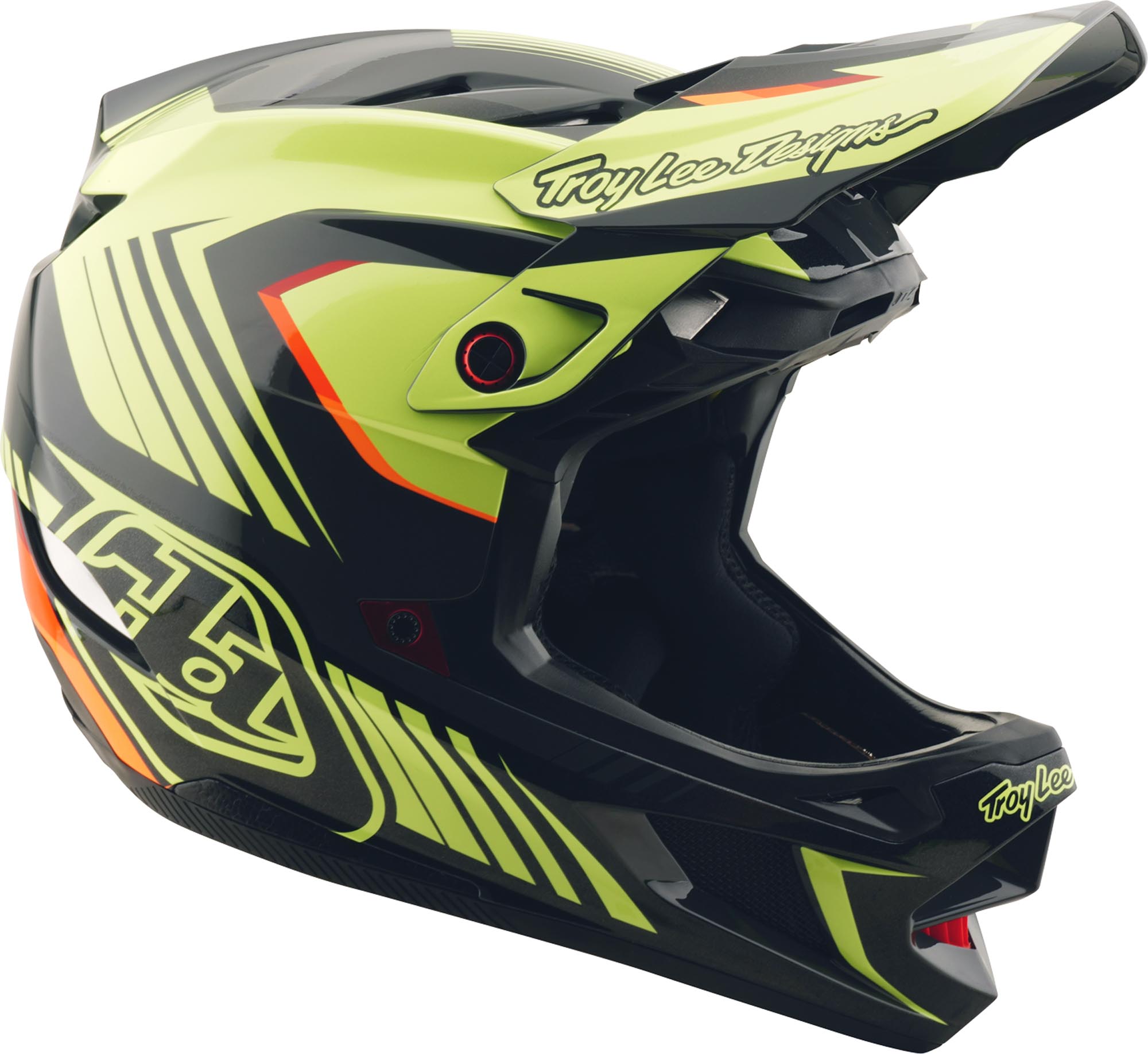 Troy Lee Designs D4 Qualifer Polyacrylite MIPS Downhill Helm schwarz/gelb S (55/56) Abbildung 7