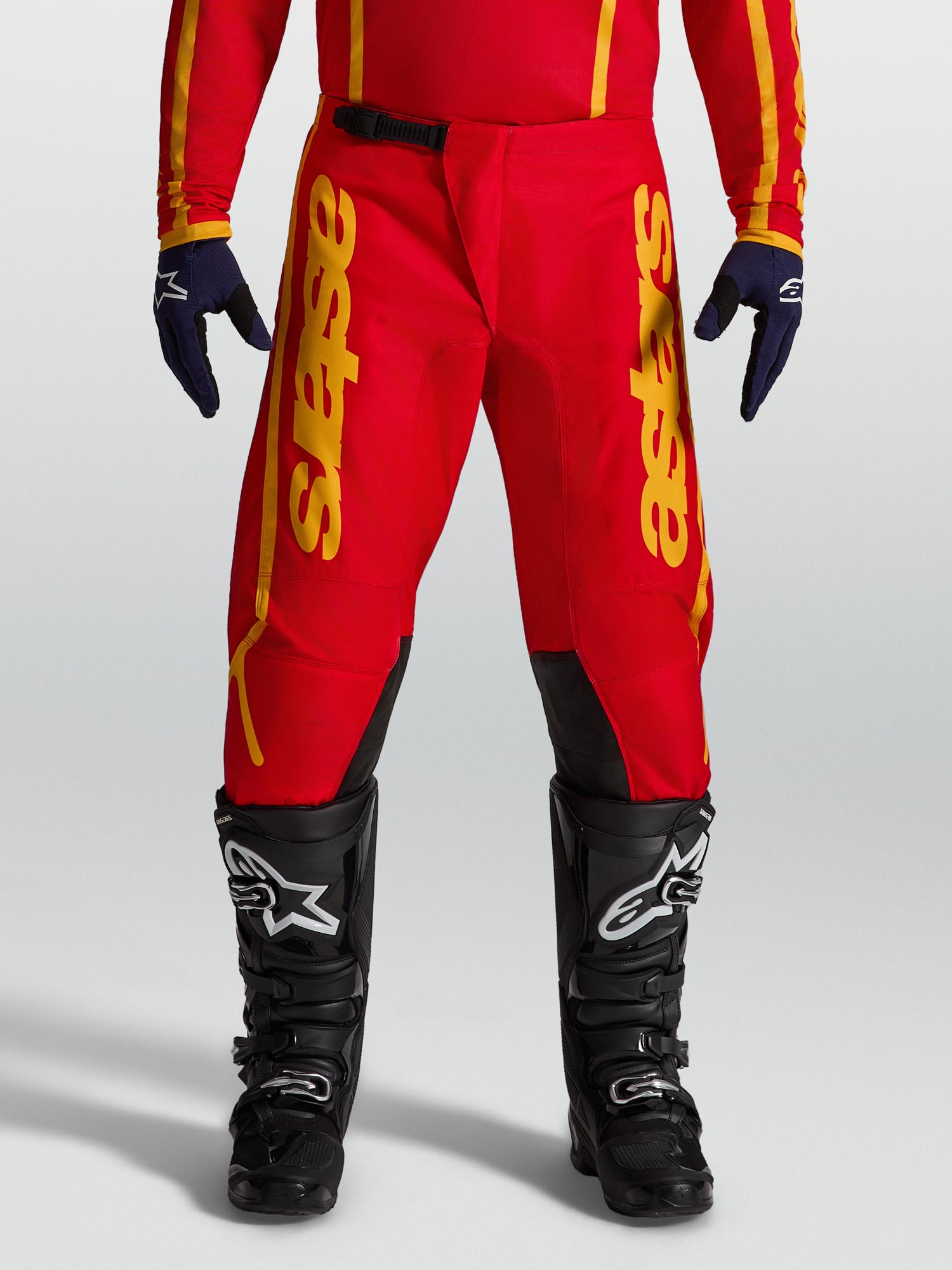 Alpinestars Fluid Apex V2 Pantaloni da motocross rosso/oro 38 Figura 6