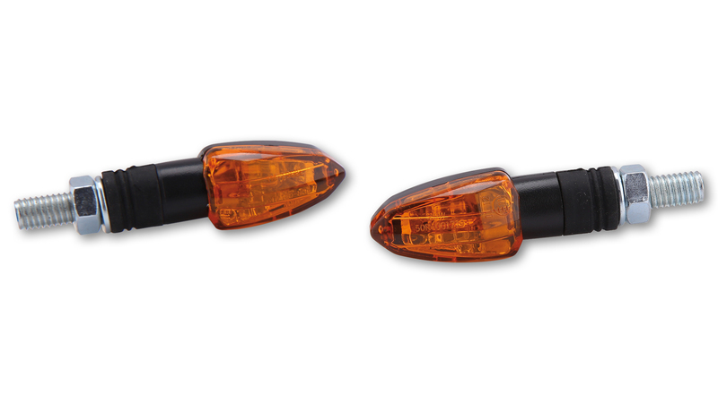 HIGHSIDER Smart Lizzard Lampa Indikator Hus Svart / Lins Orange (Par), Fram & Bak Figur 2