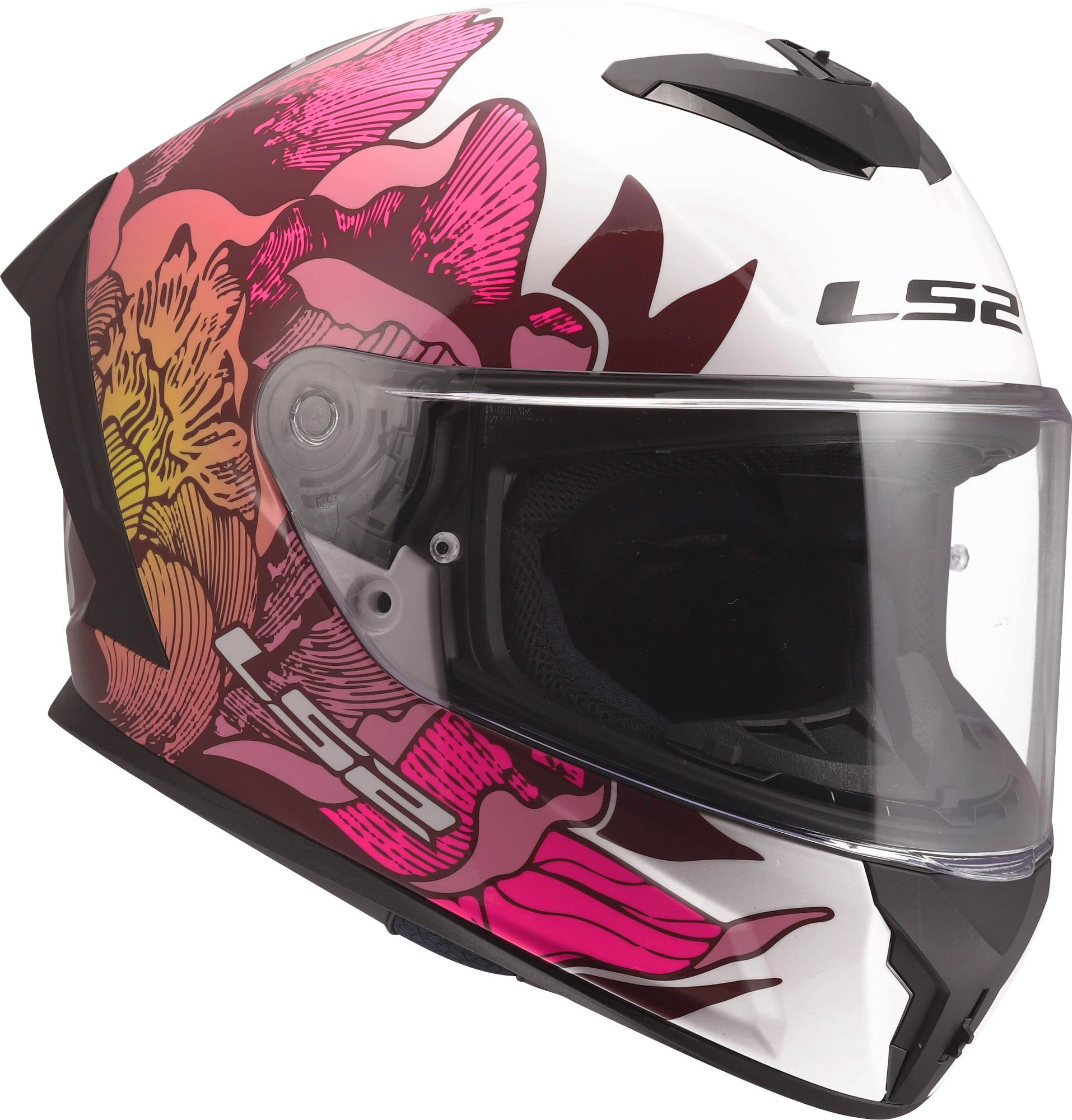 LS2 FF820 Rapid III Poppies Casque Blanc/Rose S (55/56) Figure 10