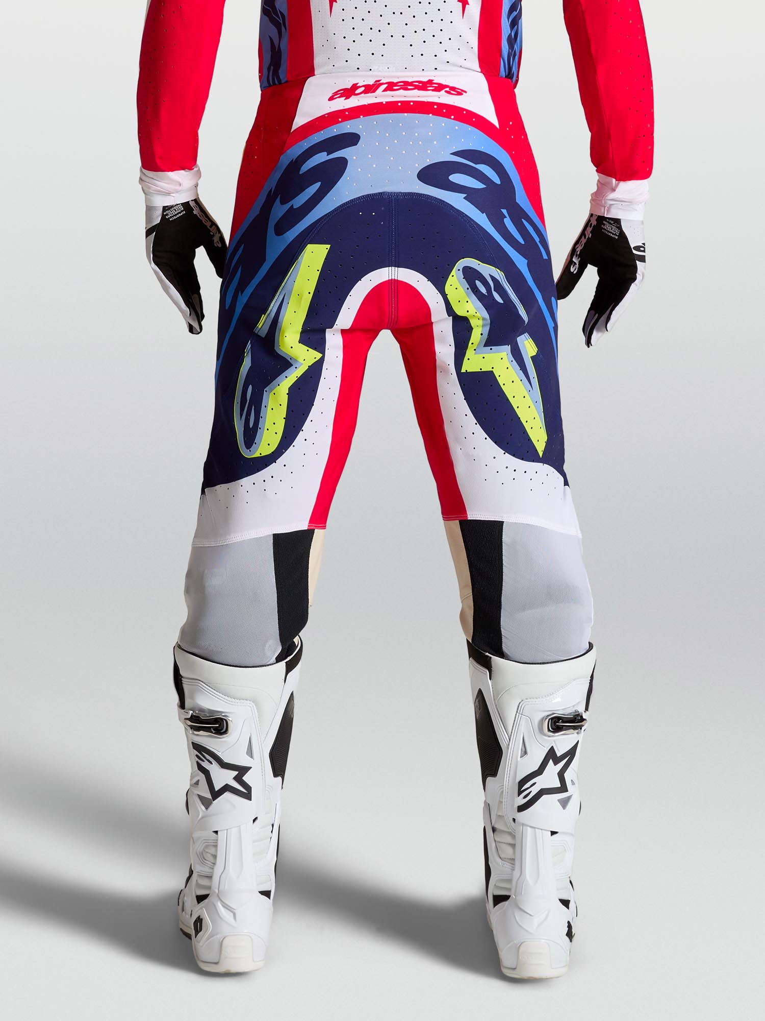 Alpinestars Supertech Dyna Motocross Hose rot/weiß/blau 30 Abbildung 11