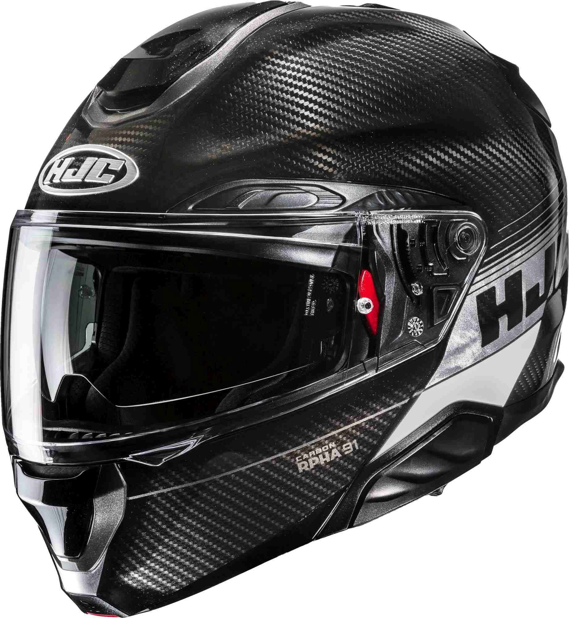 HJC RPHA 91 Carbon Elig Casque Noir/Blanc/Argent XL (60/61) Figure 1
