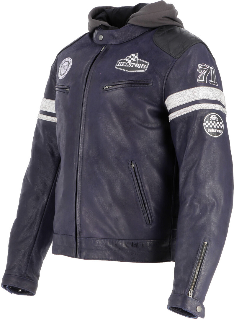Helstons Riposte Motorcycle Leather Jacket dark blue 3XL Figure 4