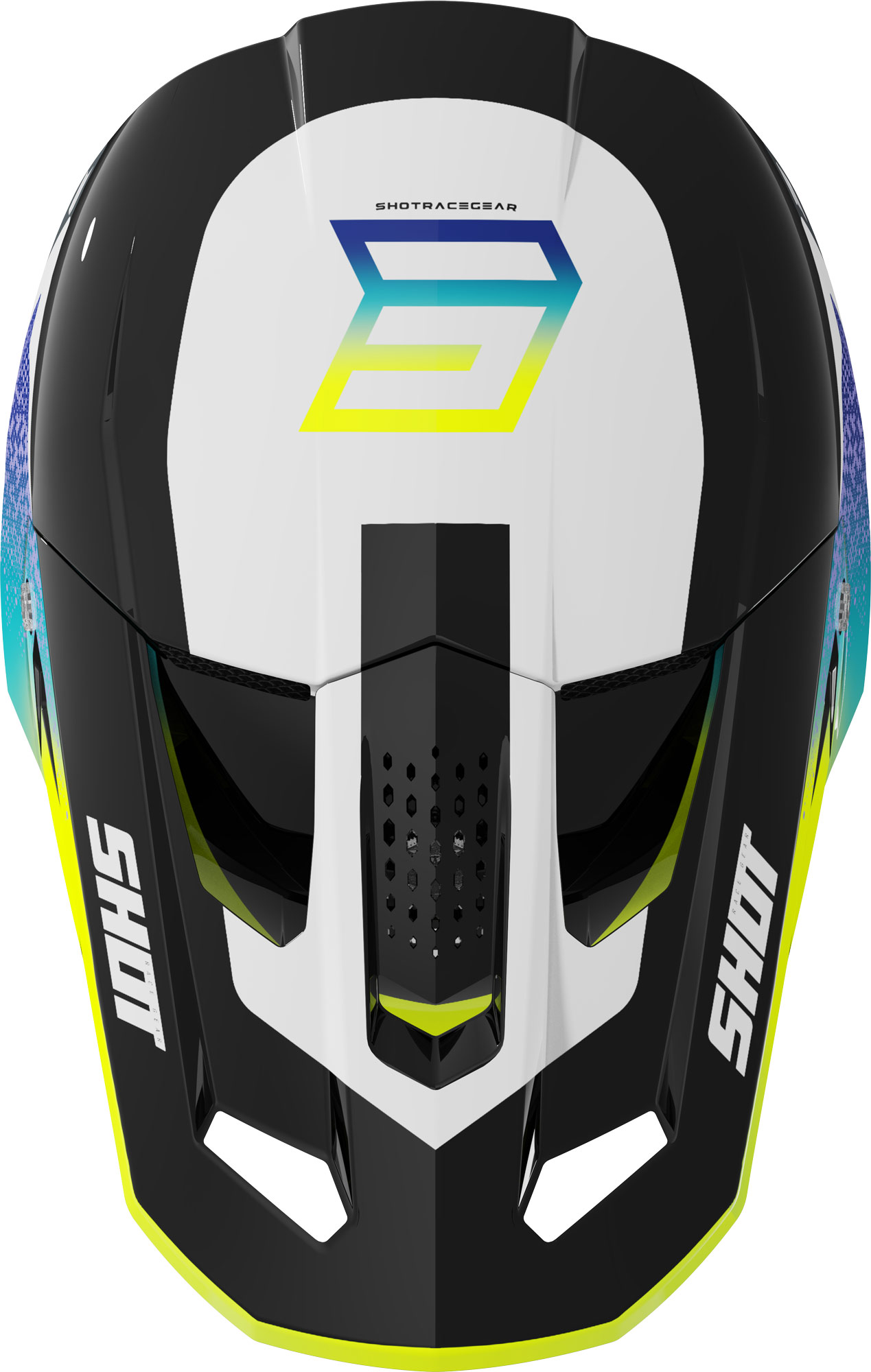 Shot Speed Hybrid Motocross hjälm gul Man (57/58) Figur 2