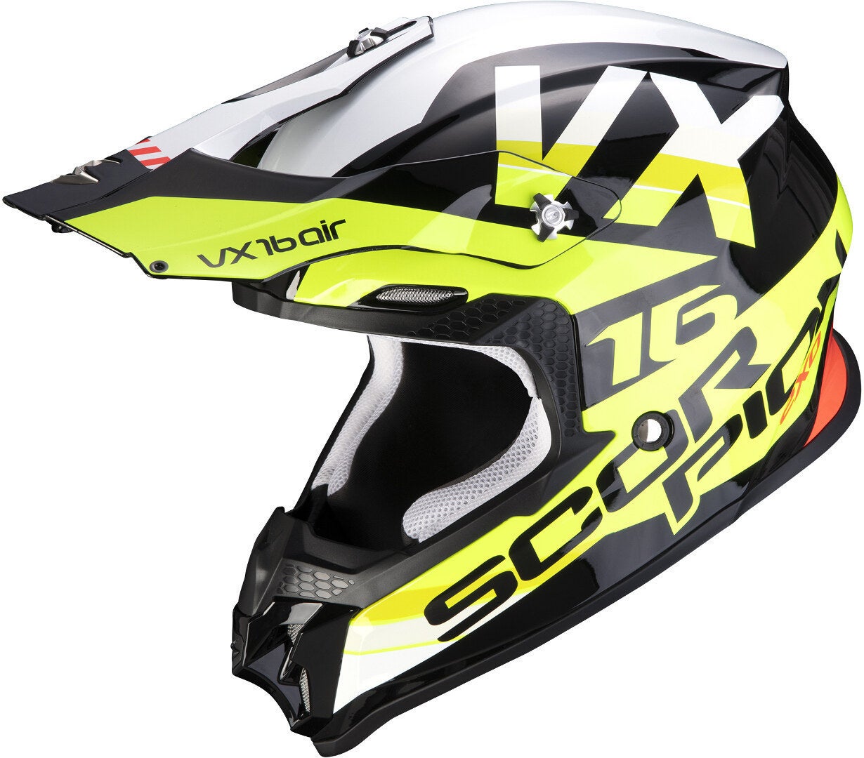 Scorpion VX-16 Air X-Turn Casco motocross nero/giallo/bianco M (57/58) Figura 1