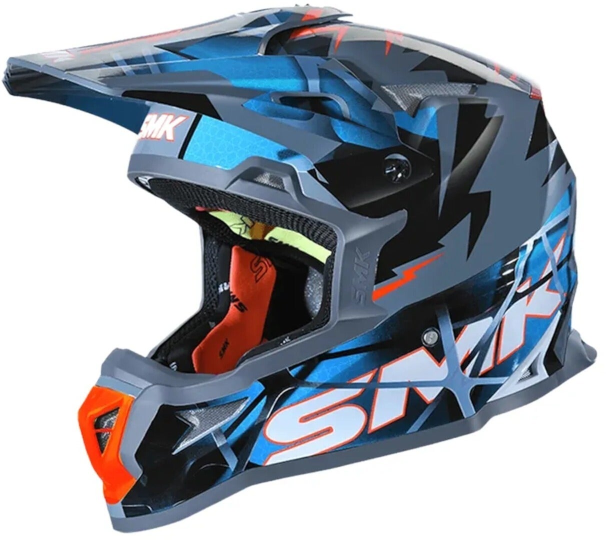 SMK Allterra Fulmine N Motocross Helm blau/grau S (55) Abbildung 1