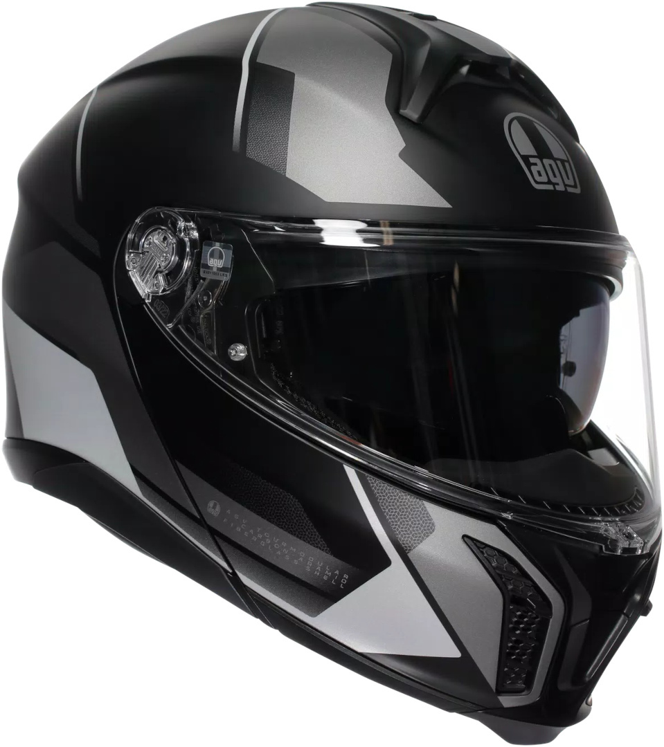 AGV Tourmodular Perception Casco negro mate/plateado M (57/58) Figura 1
