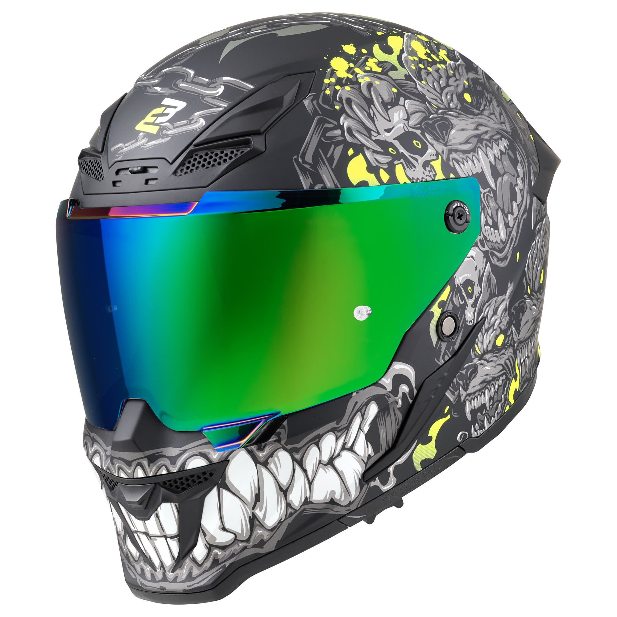 Bogotto Blade Gatekeeper Helmet black/grey/fluo-yellow L Figure 16