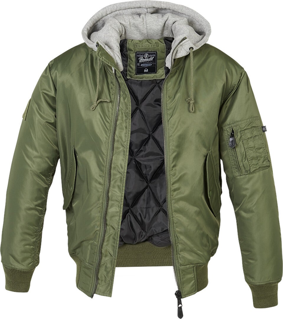 Brandit Men's Olive Ma1 Sweat Hooded Jacket