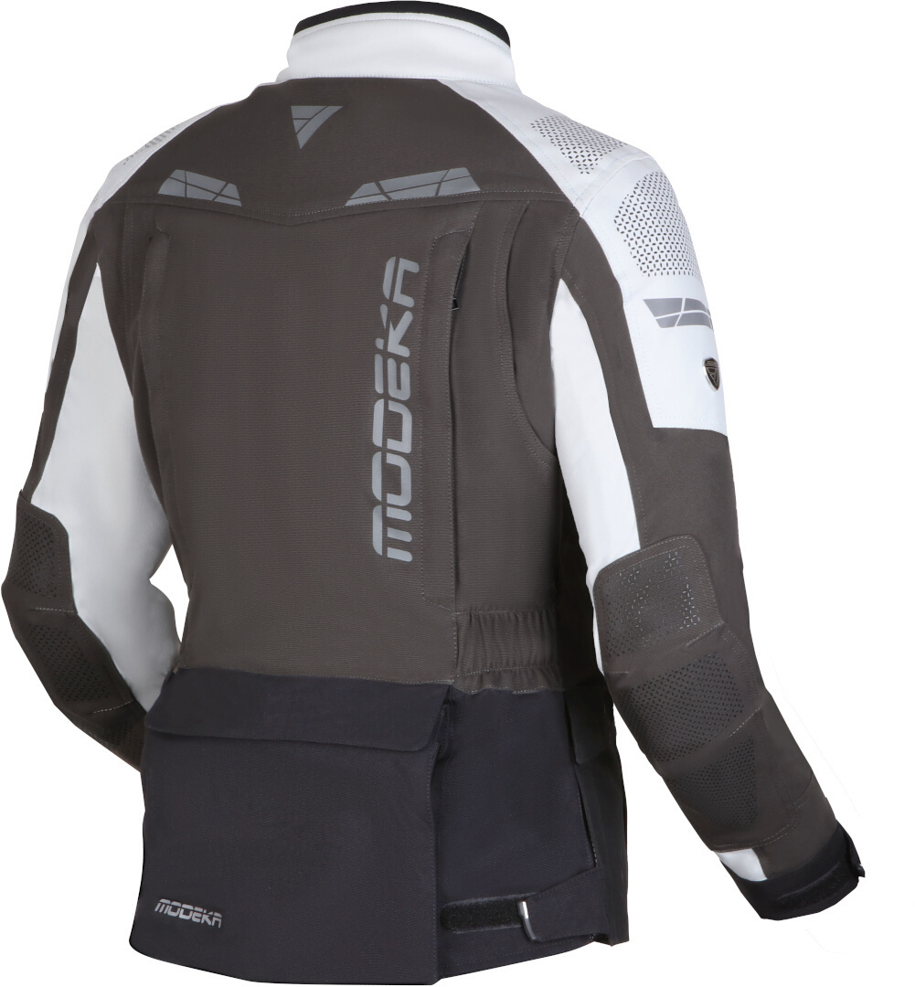 Modeka Hydron imperméable à l’eau dames moto textile veste Gris clair/gris foncé/noir 38 Figure 2